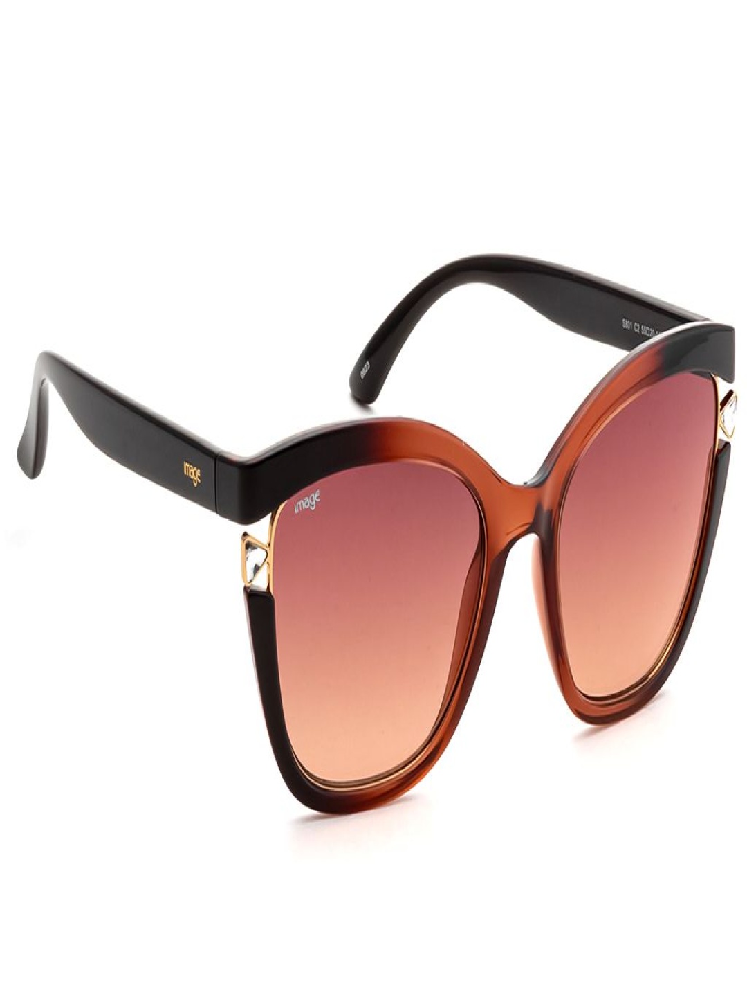 

Image Women Cateye Sunglasses with UV Protected Lens IMS801C2SG, Brown