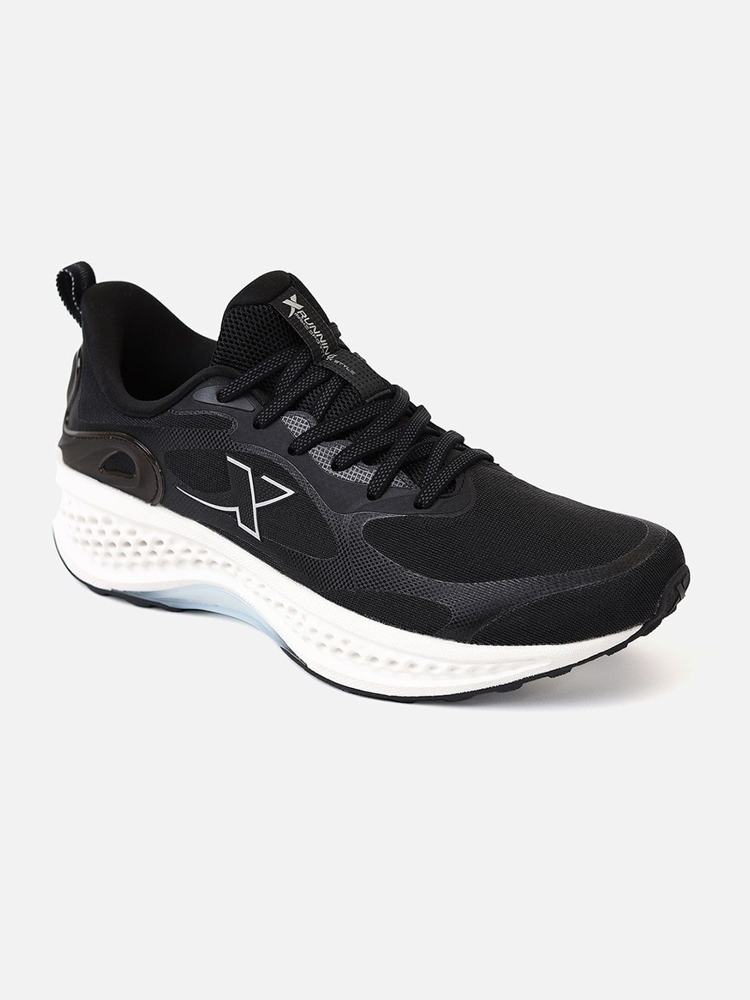 

Xtep Men Textile Running Non-Marking Shoes, Black