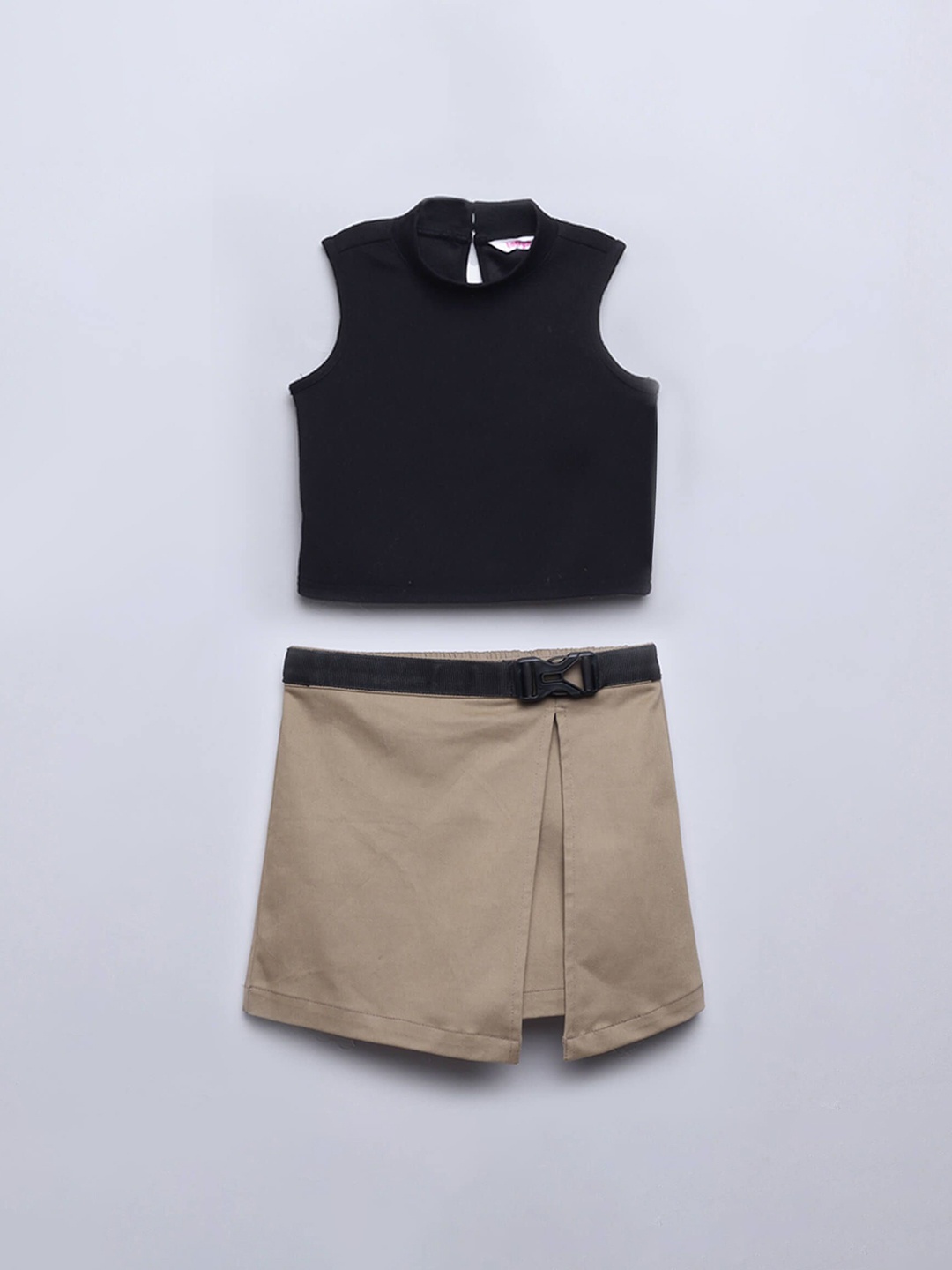 

taffykids Girls Sleeveless Top With Skirt, Black