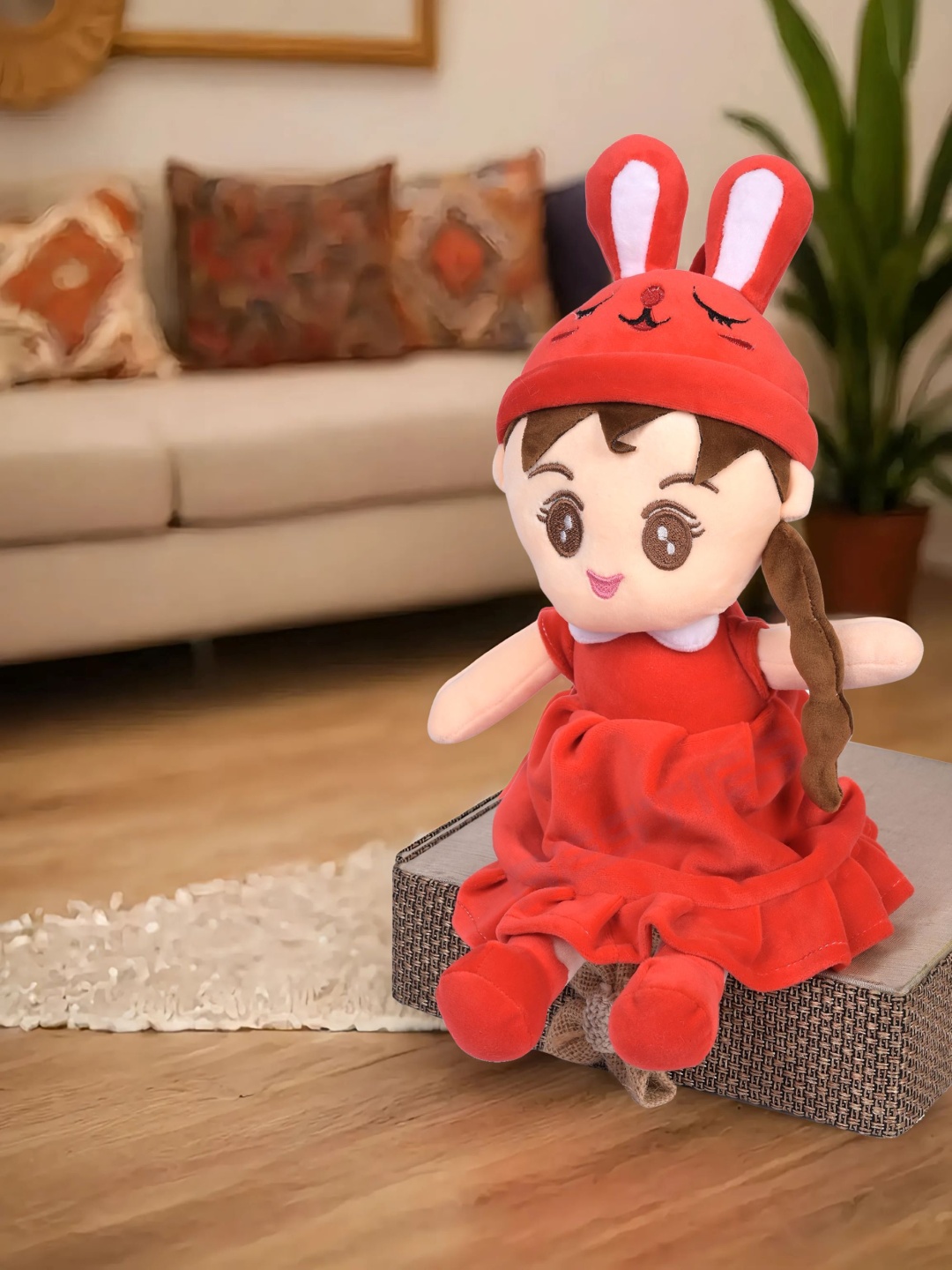 

BESTIES Microfibre Filled Non-Allergic Soft Toys and Dolls, Red