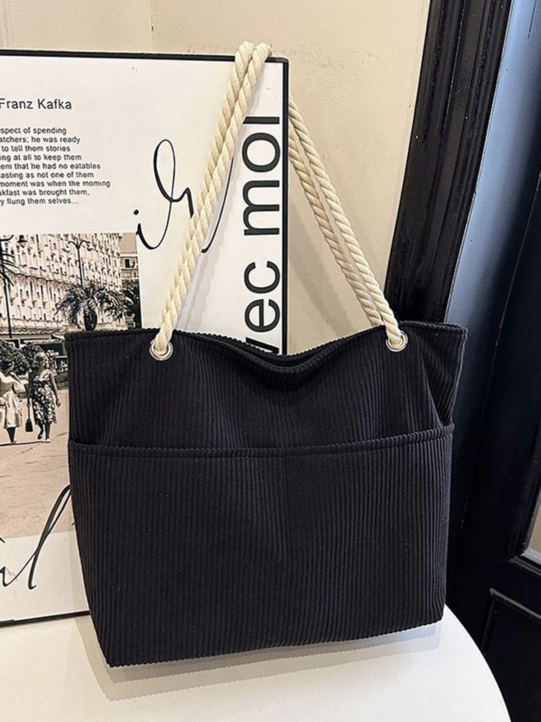

StyleCast Shopper Tote Bag, Black