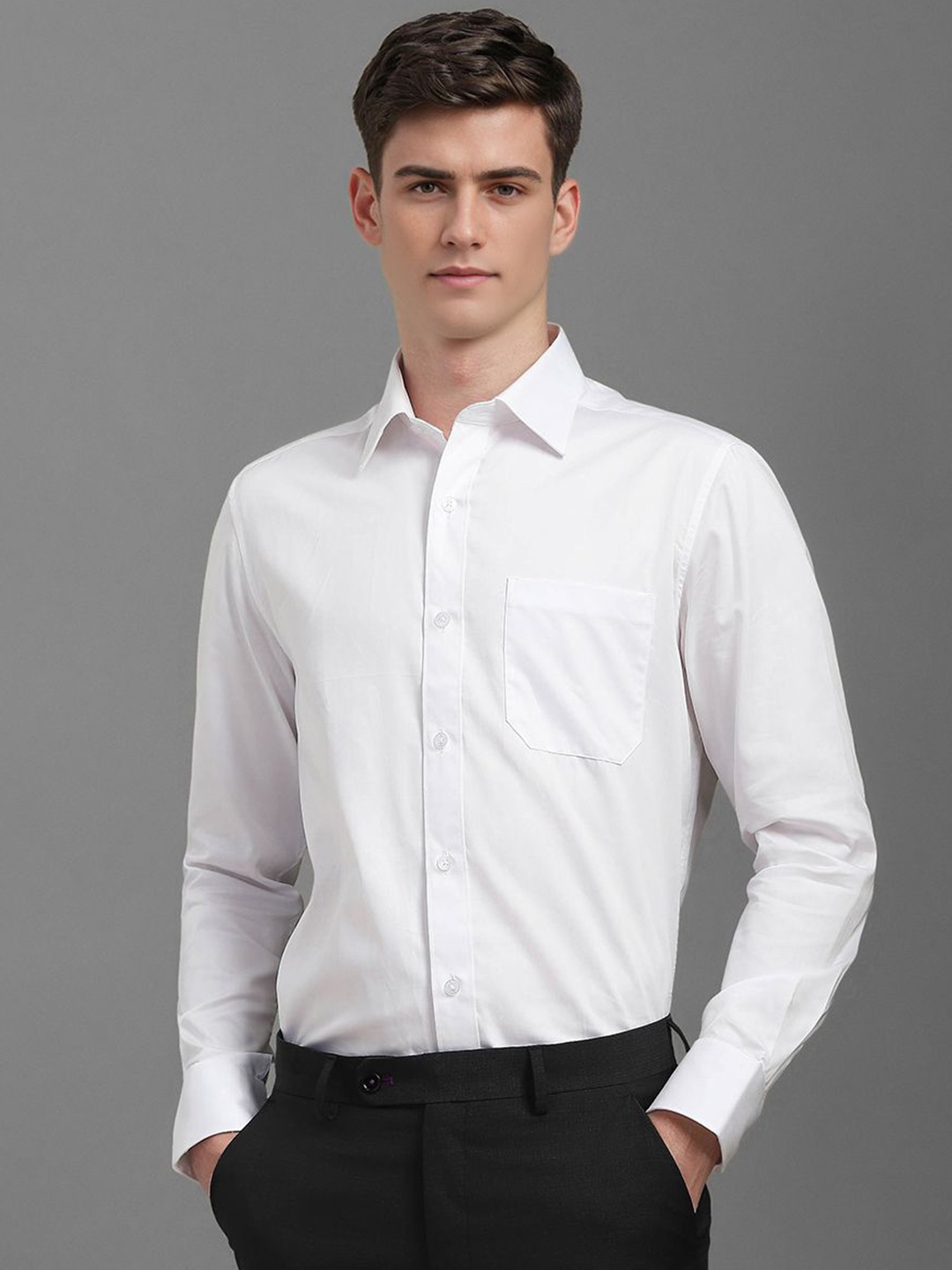 

Louis Philippe Men Classic Opaque Formal Shirt, White