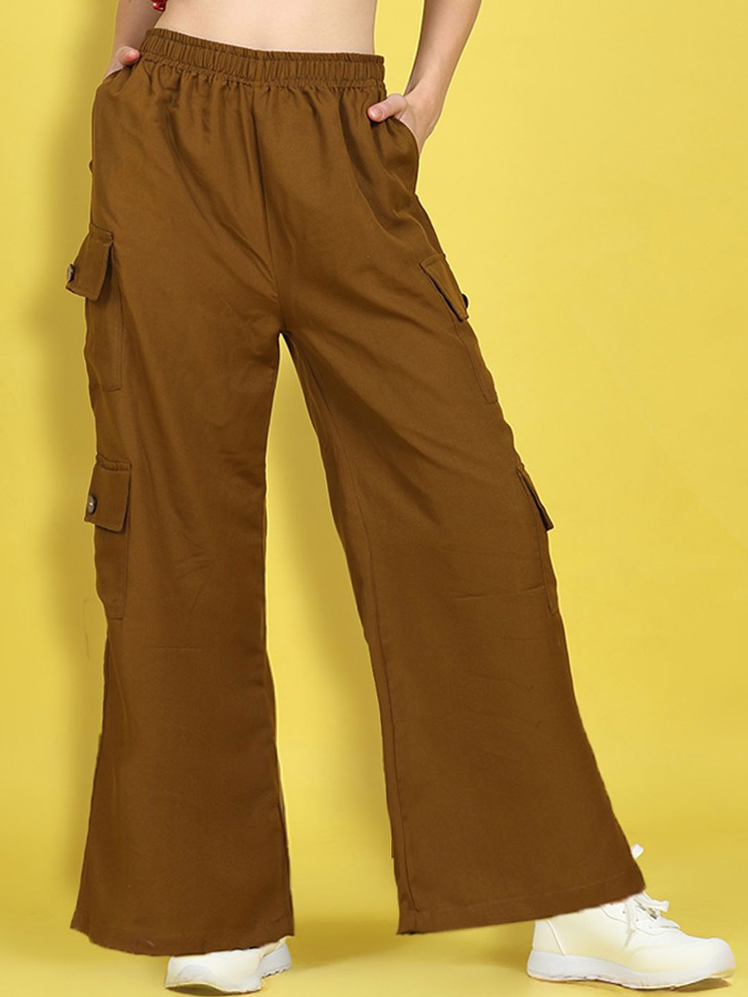

Cutiekins Girls Easy Wash Slip On Cargos Trousers, Camel brown