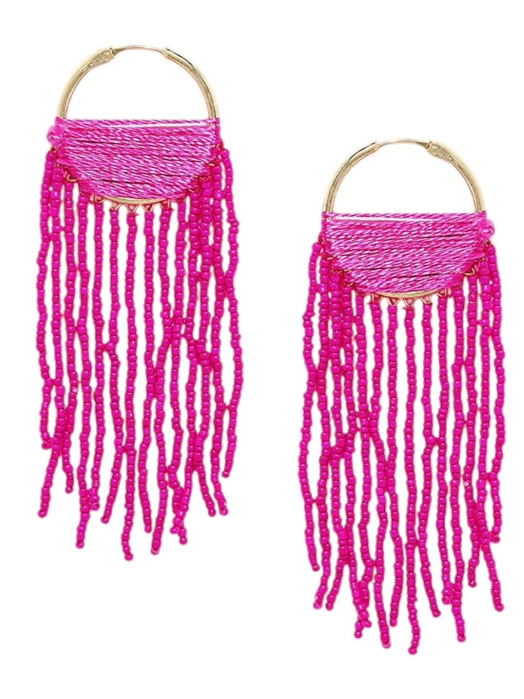 

Sangria Gold-Plated Artificial Beaded Contemporary Drop Earrings