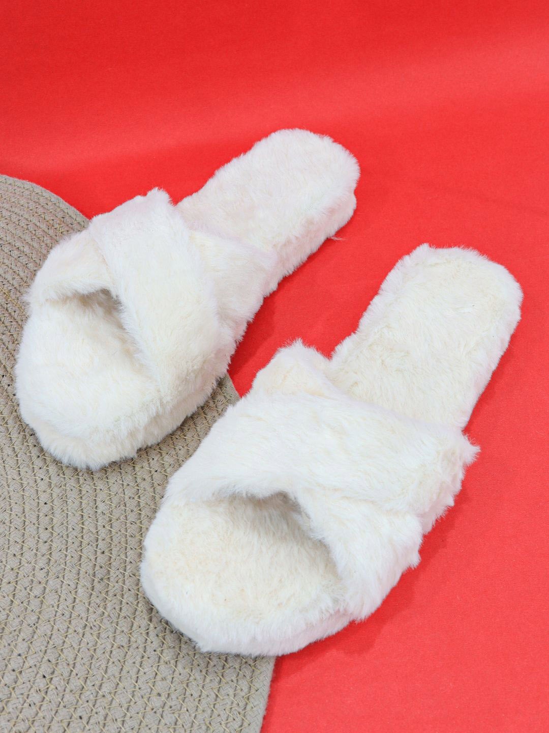 

FIMBUL Women Open Toe Flats, Cream