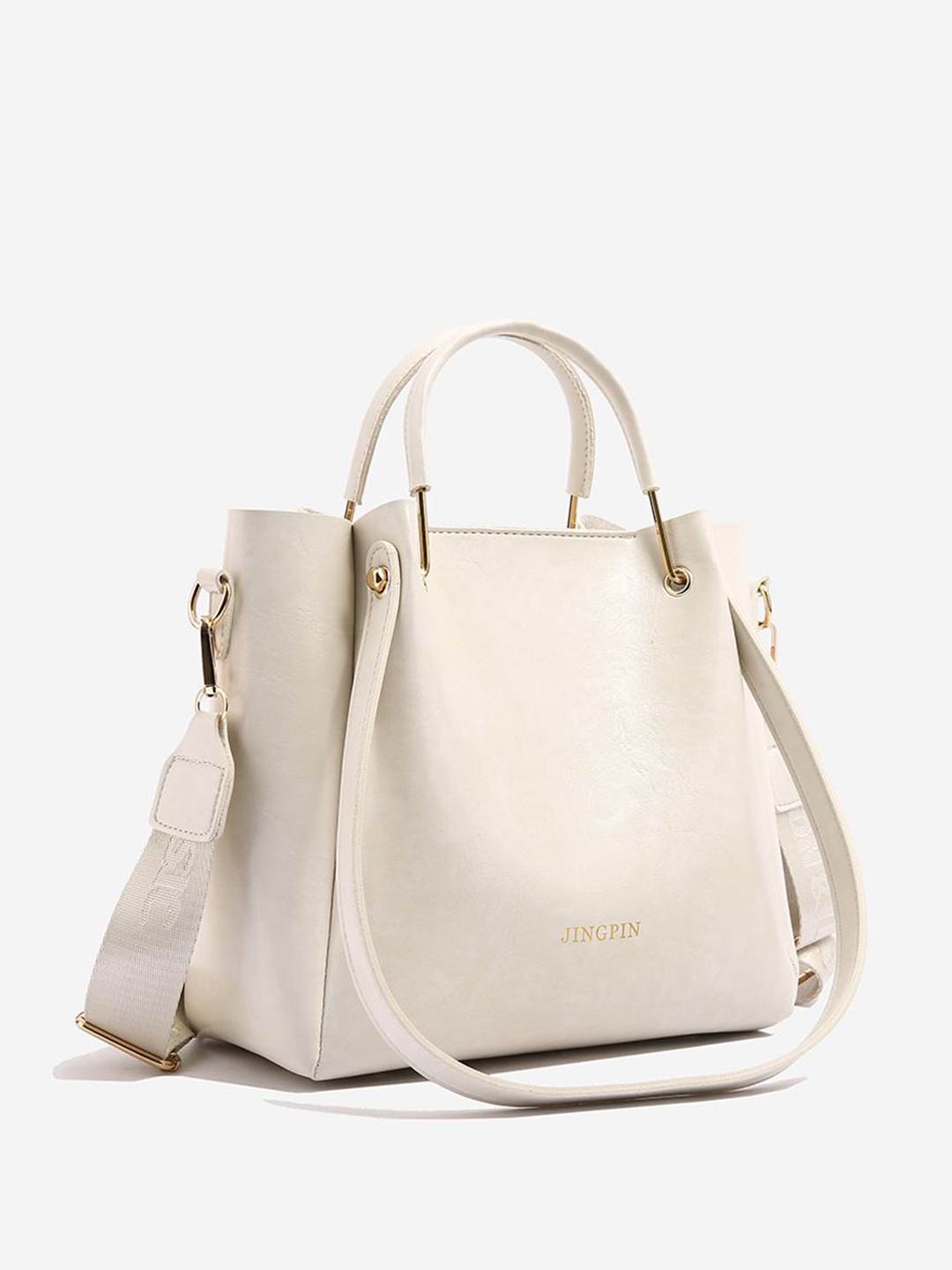 

StyleCast PU Structured Tote Bag, Cream