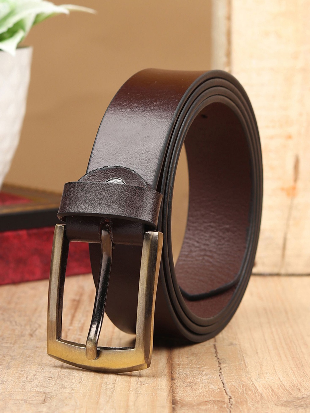 

Provogue Men Textured Leather Formal Belt, Brown