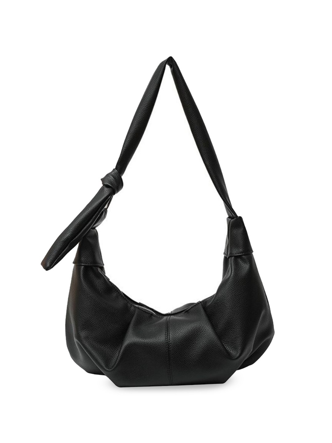

StyleCast Women Solid Structured Hobo Bag, Black