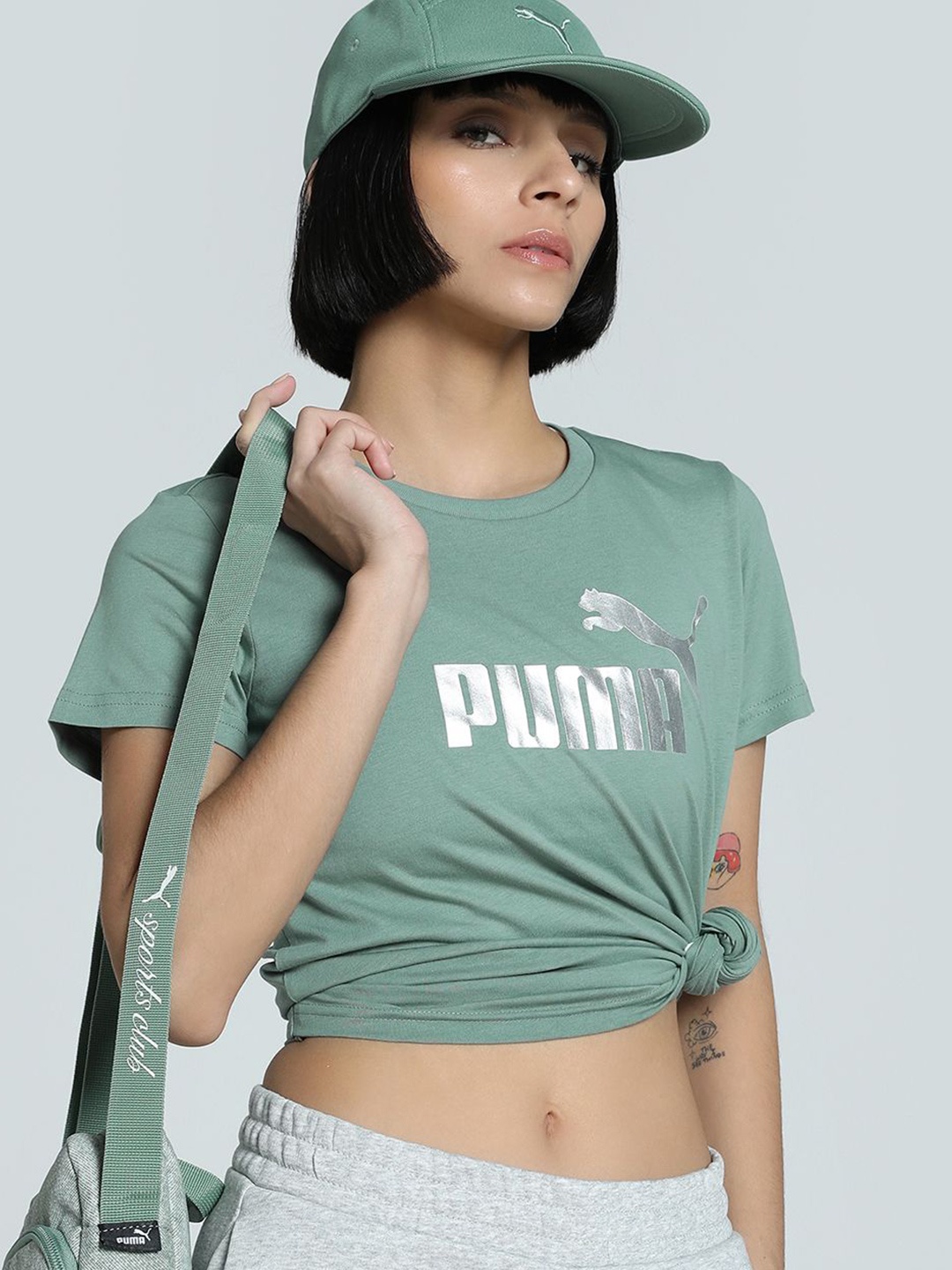 

Puma Metallic No.1 Logo Women Tee, Sea green