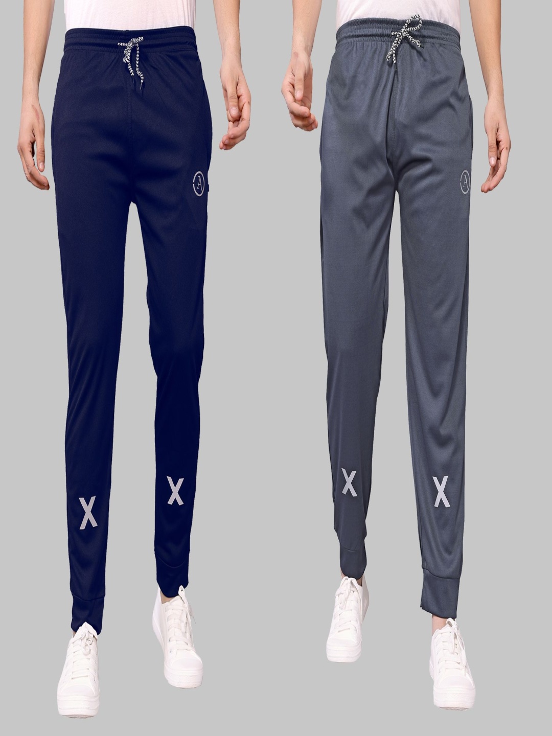 

Moda Rapido Men Pack Of 2 Mid-Rise Joggers, Blue