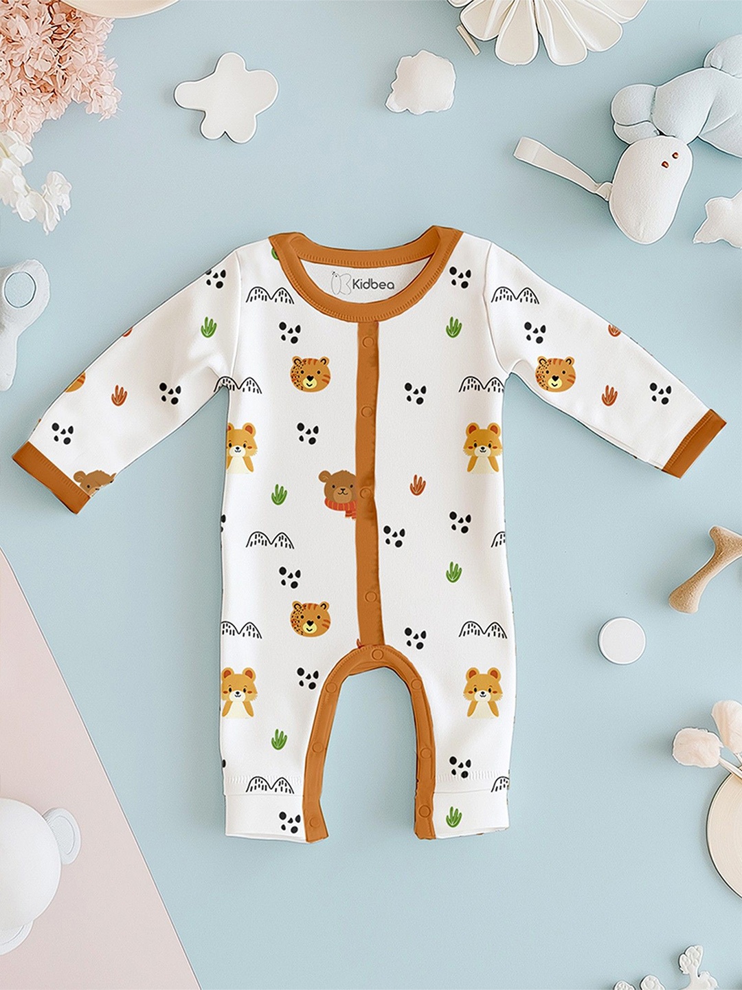 

Kidbea Kids Pure Organic Cotton Romper, White