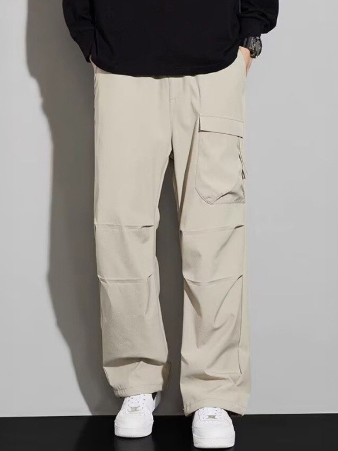 

StyleCast Men Original Cargos Trousers, Cream