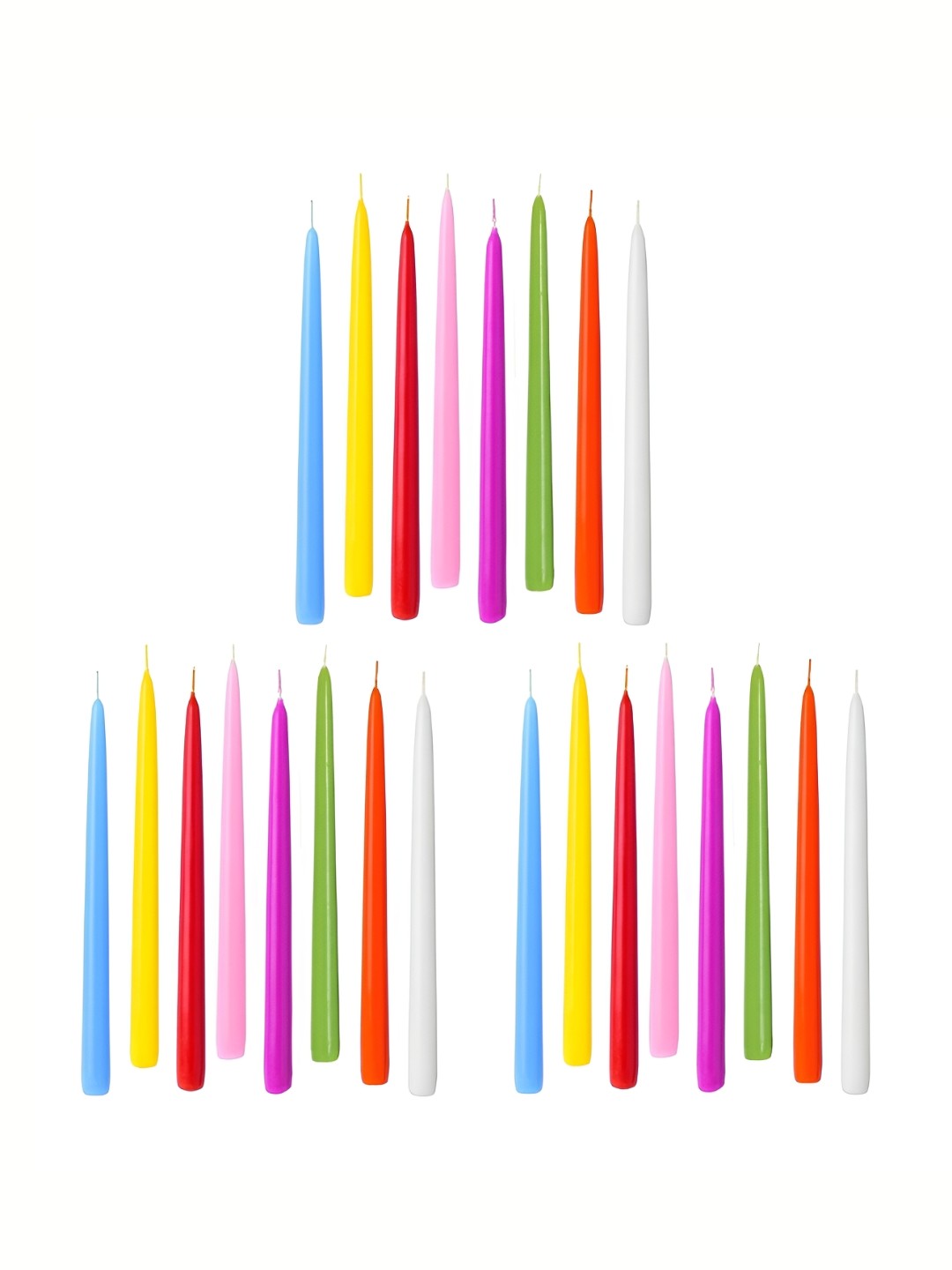 

atorakushon 24 pcs multicolor Scented Tapered Candles, Red