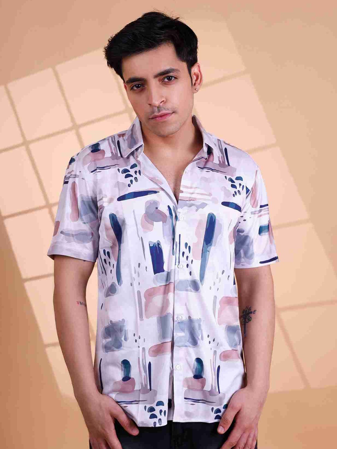 

Fesner Men Comfort Opaque Printed Casual Shirt, Multi