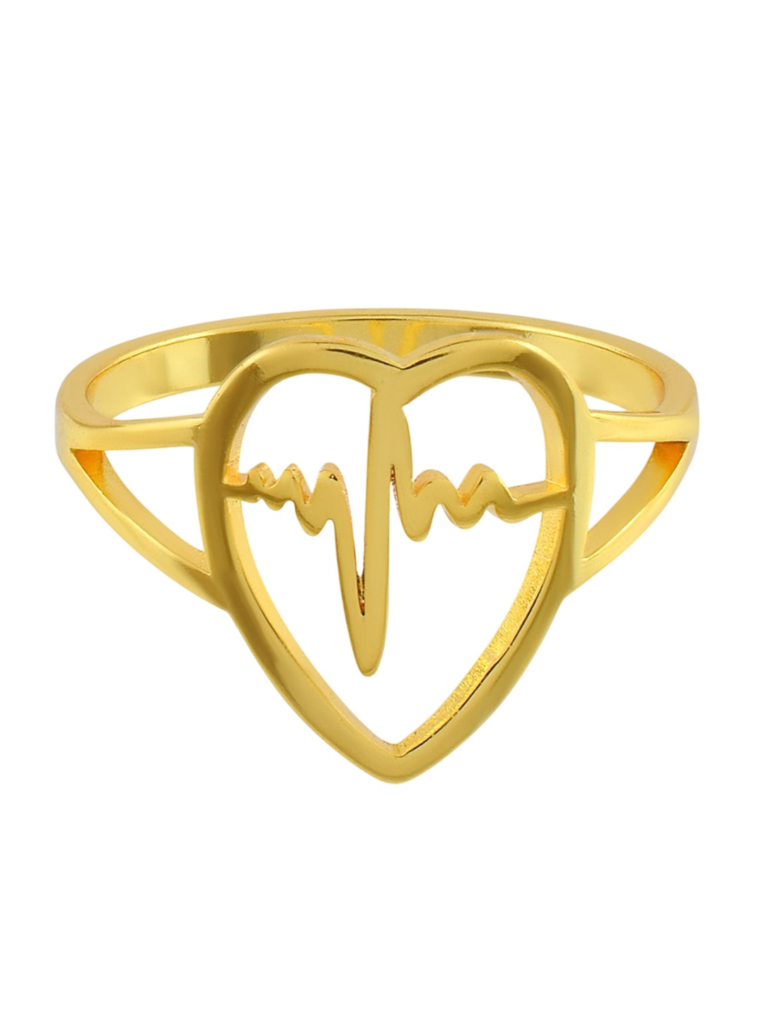 

MEMOIR Gold Plated Heart Shaped Valentines Ring