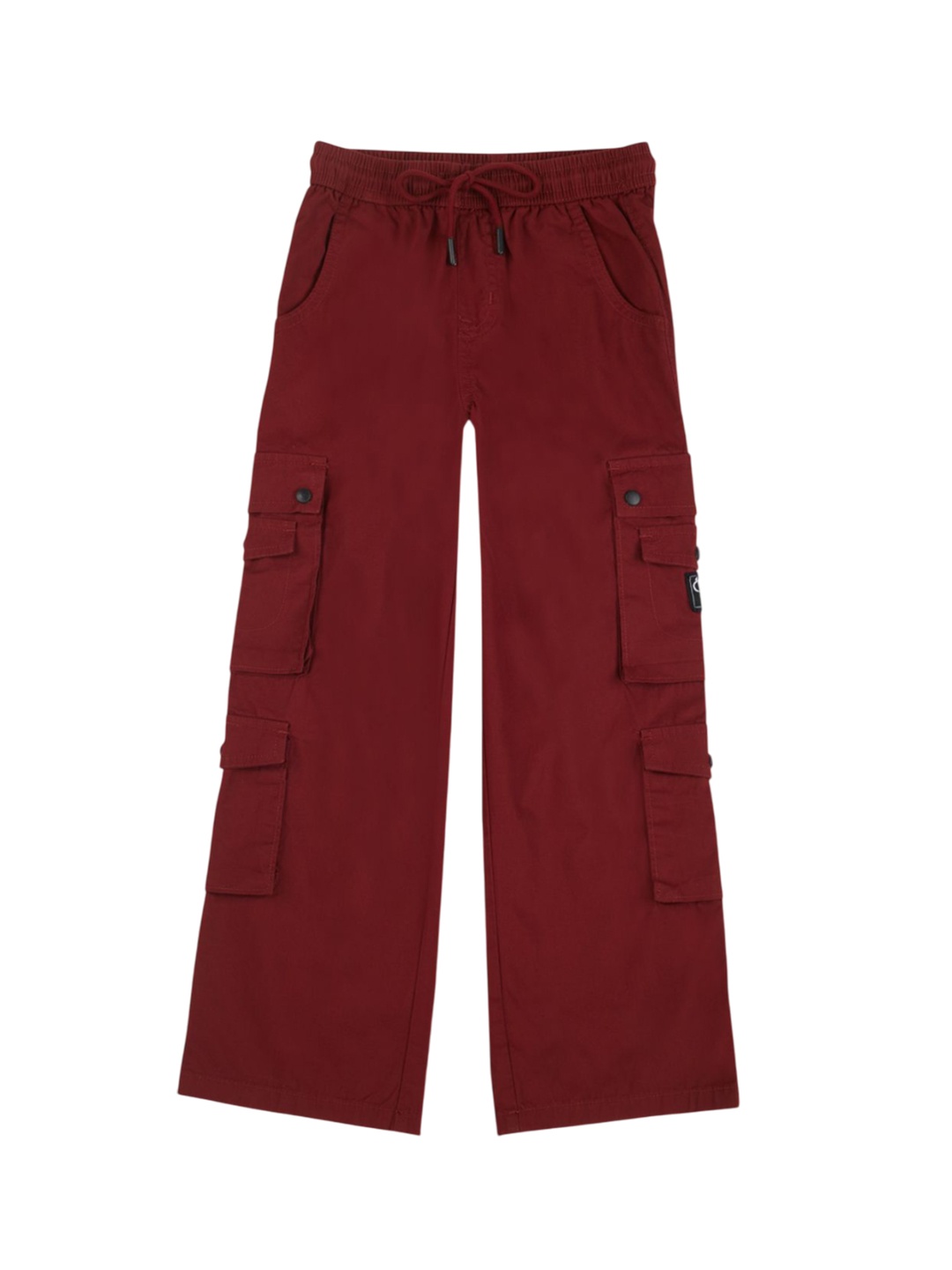 

Gini and Jony Boys Comfort Straight Fit Mid-Rise Cotton Cargos Trousers, Maroon