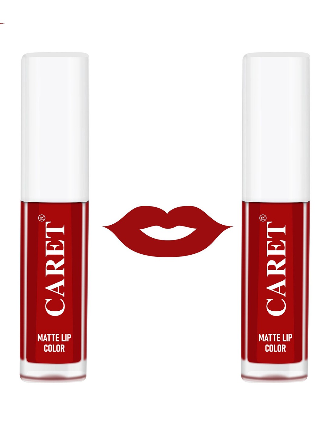 

CARET ORGANIC Set Of 2 Super-Pigmented Liquid Matte Lipsticks - 2 ml Each - Red 3