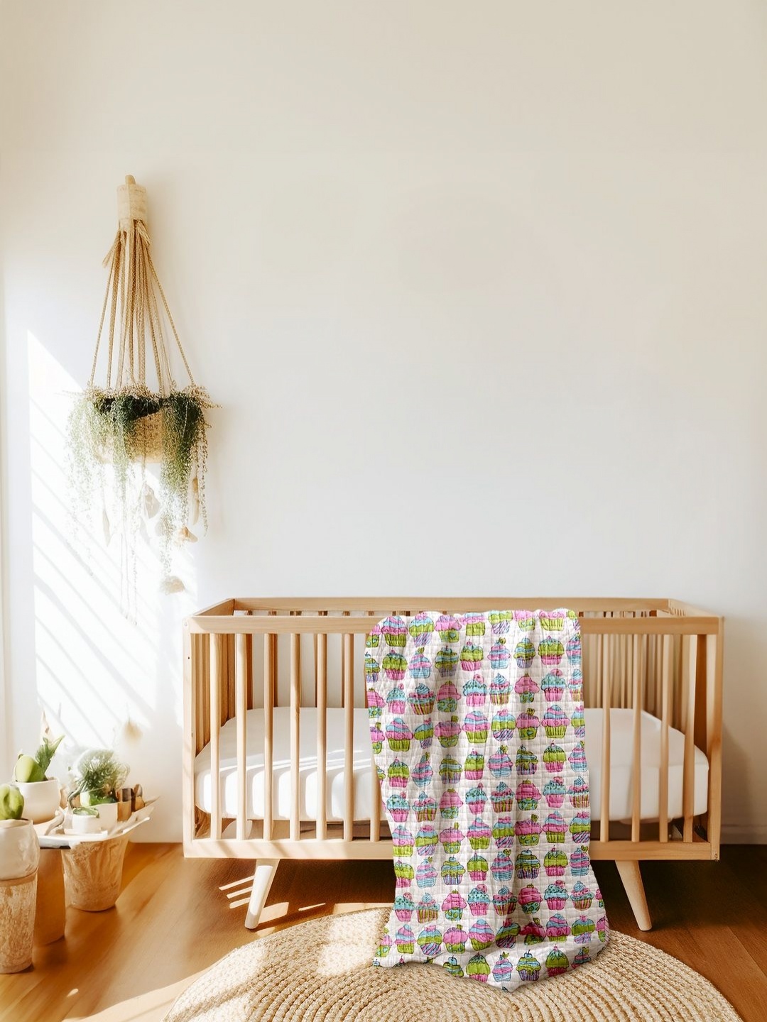 

Biglilpeople Kids White & Pink Mild Winter Cotton 400 GSM Double Bed Blanket