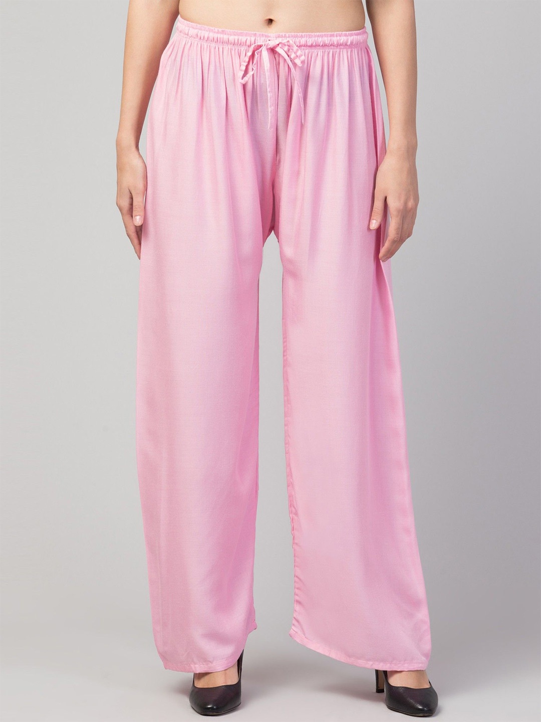 

FAMBEE Women Flared Palazzos, Pink