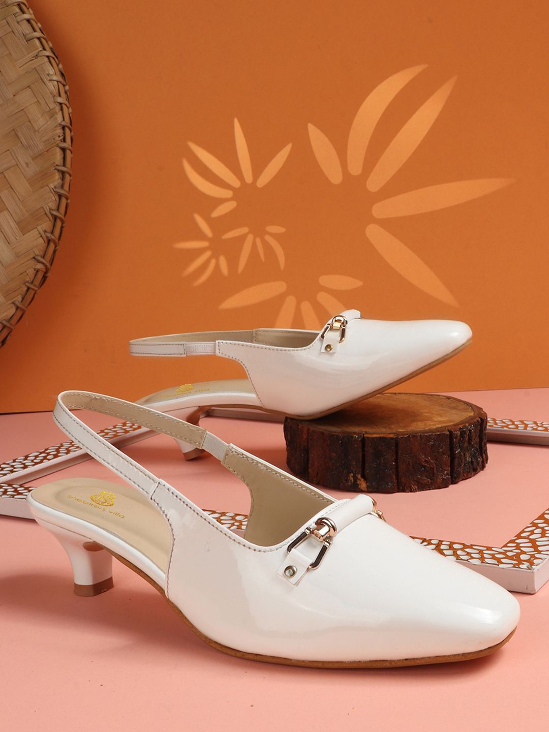 

sneakers villa Kitten Mules, White