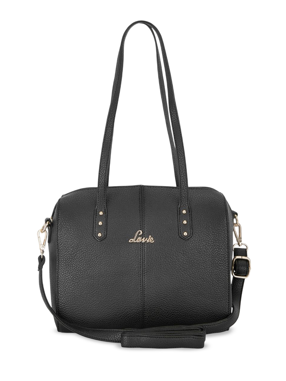 

Lavie Women Box Giana Textured Shoulder Bag, Black