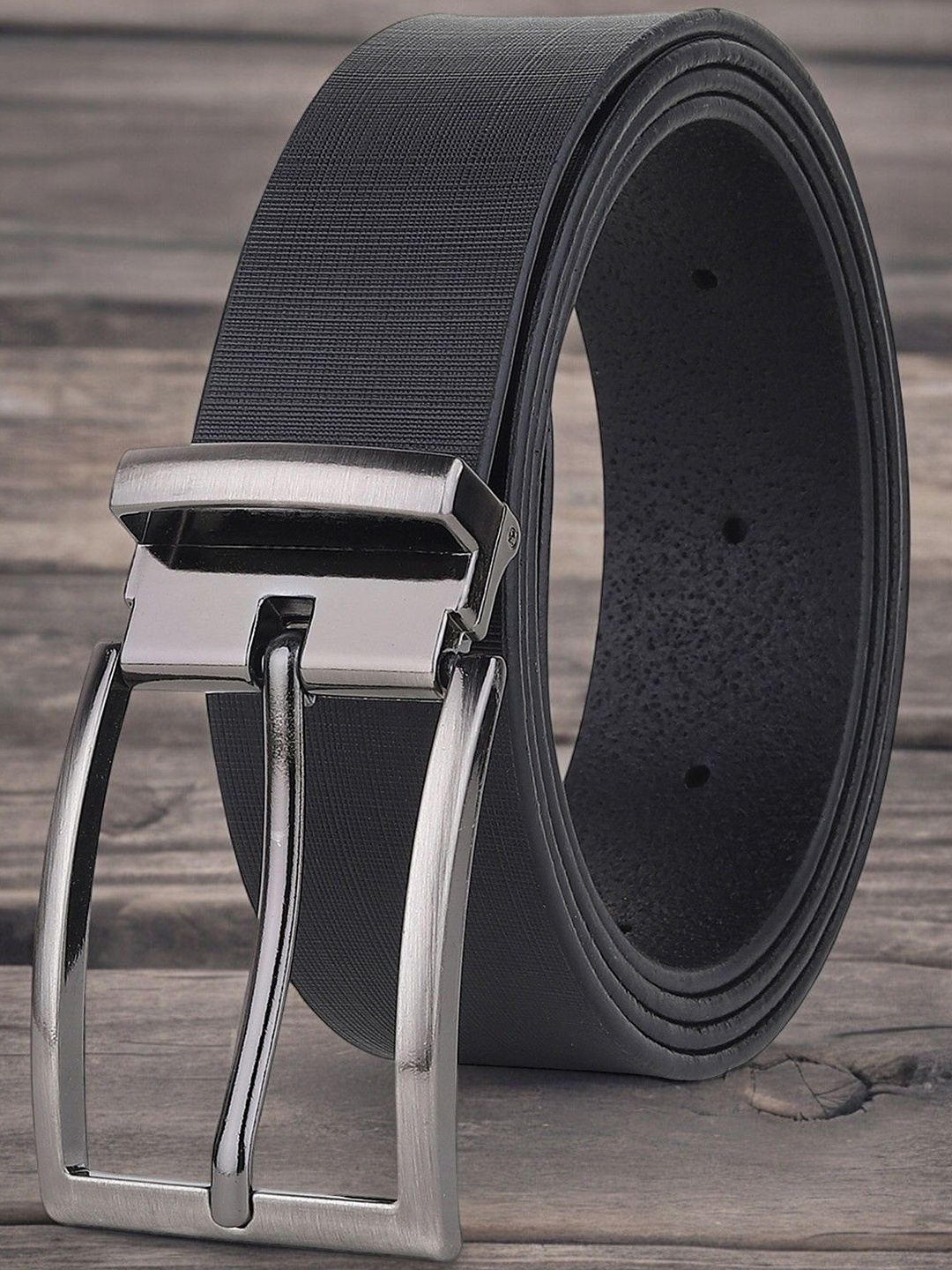 

Provogue Men Textured Leather Formal Belt, Black