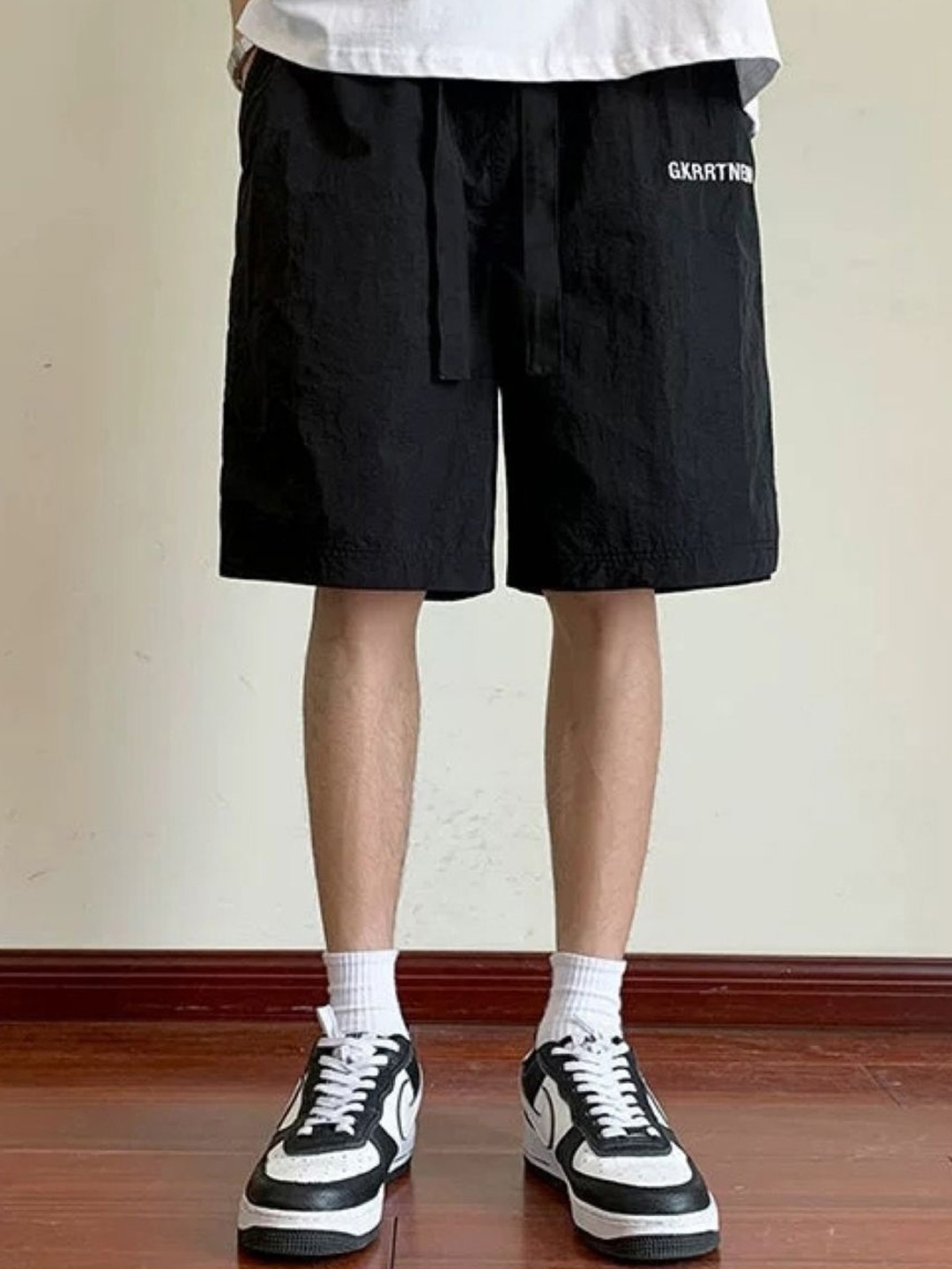 

StyleCast Men Typography Printed Regular Fit Shorts, Black
