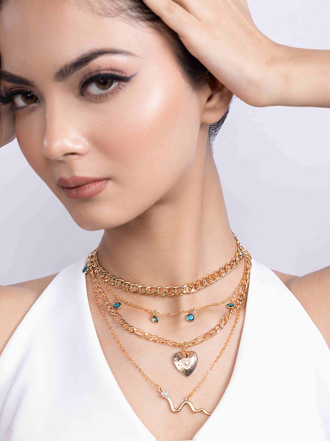 

KAORI BY SHREYA AGARWAL Gold-Plated Layered Necklace