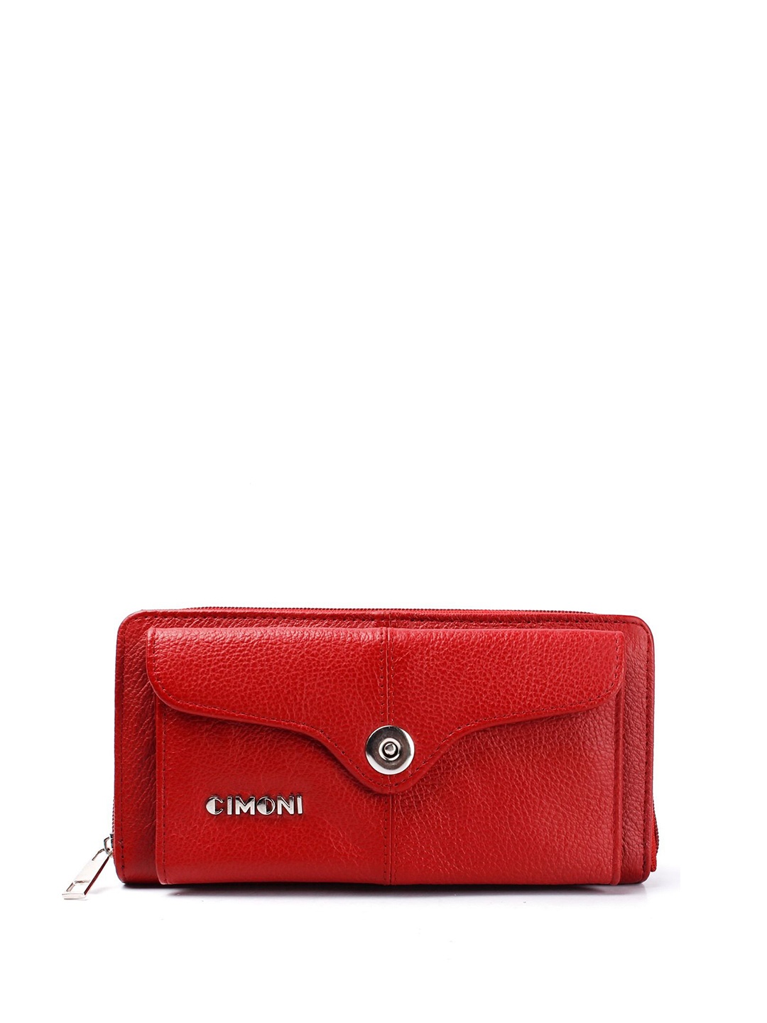 

CIMONI Textured Leather Two Fold Wallet, Red