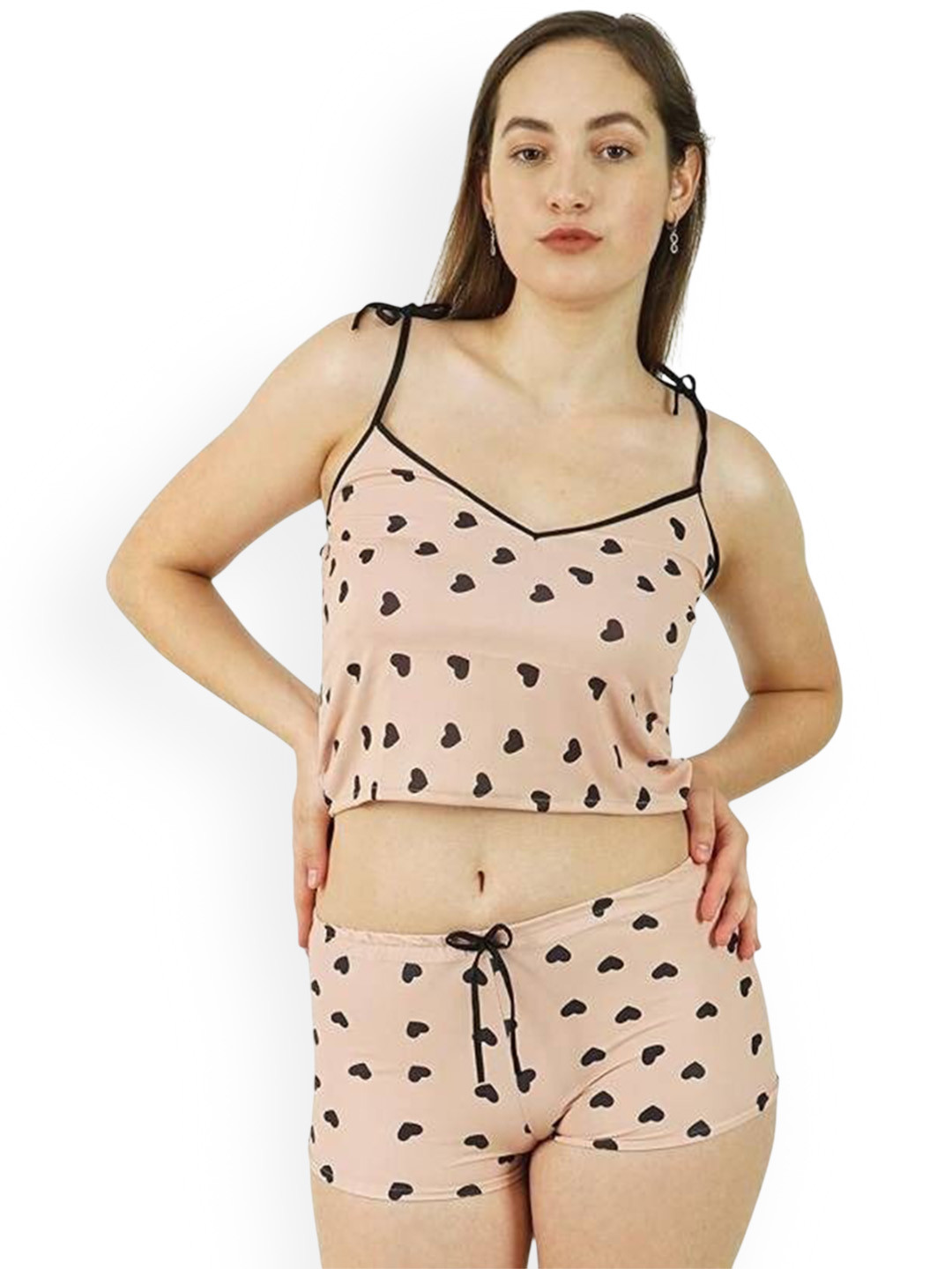 

SSoShHub Printed Baby Doll, Beige
