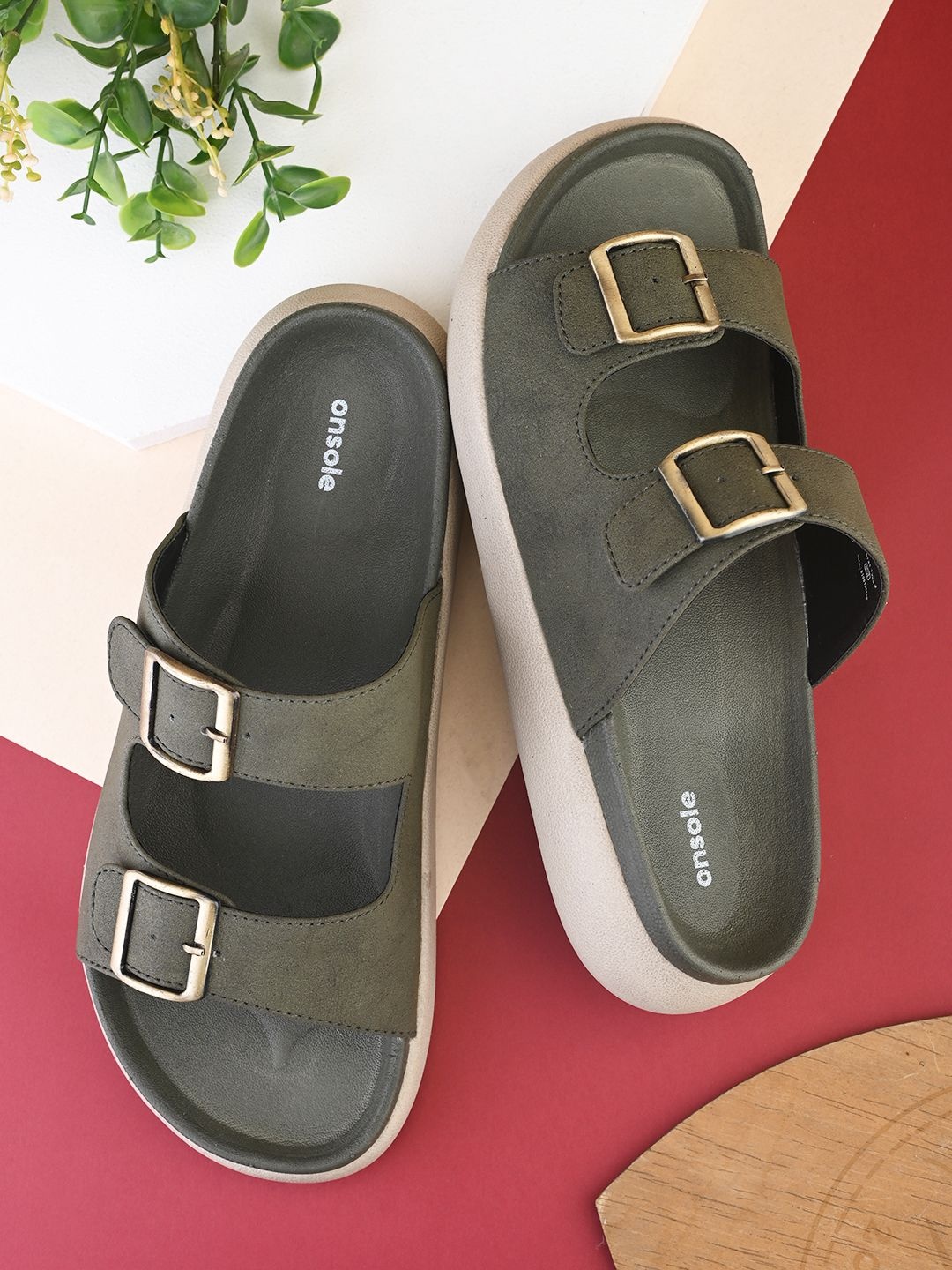 

ONSOLE Men Lightweight Comfort Sandals, Olive