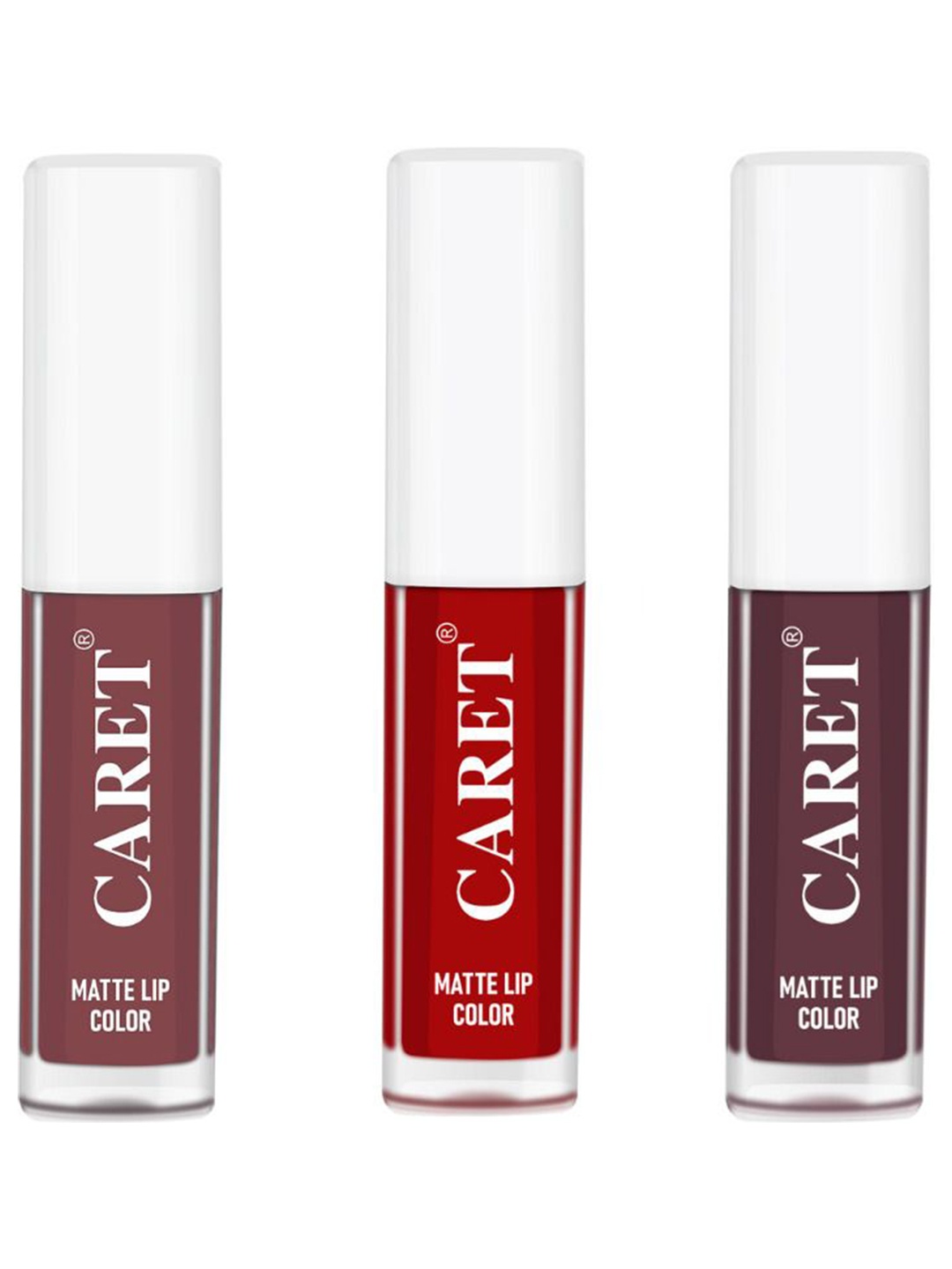 

CARET ORGANIC Set Of 3 Super-Pigmented Quick Dry Liquid Matte Lipsticks - 6 ml - 1 - 3 - 7, Red