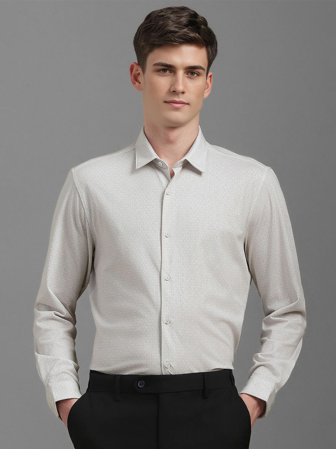 

Louis Philippe Sport Men Abstract Printed Super Fit Casual Shirt, Grey