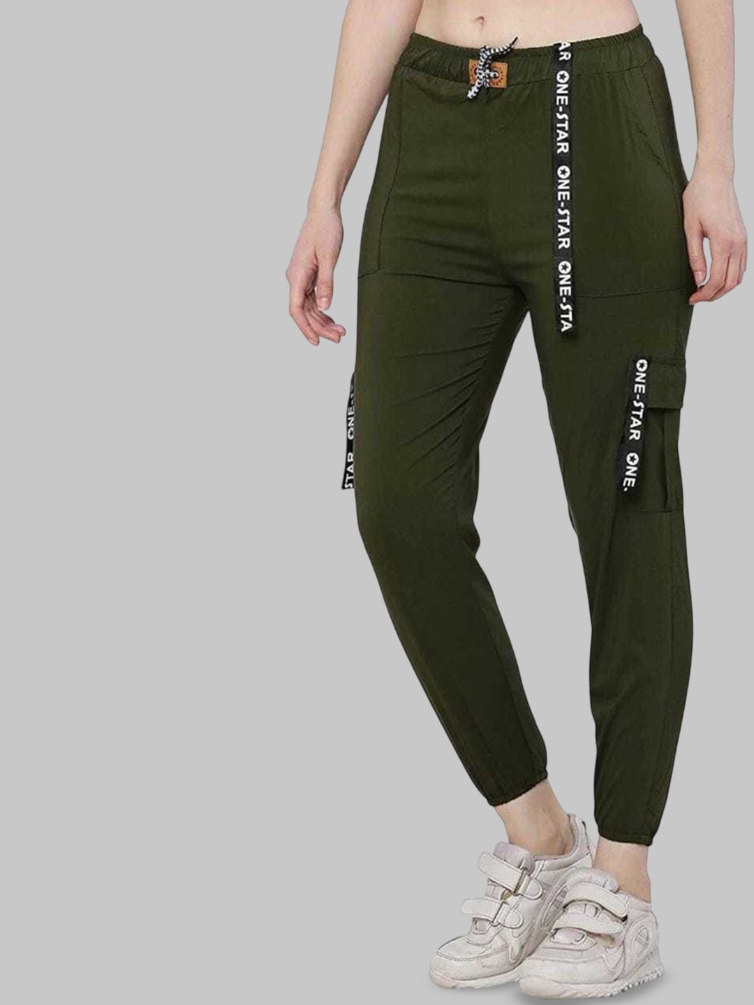 

Purser Women Cotton Mid Rise Joggers, Green