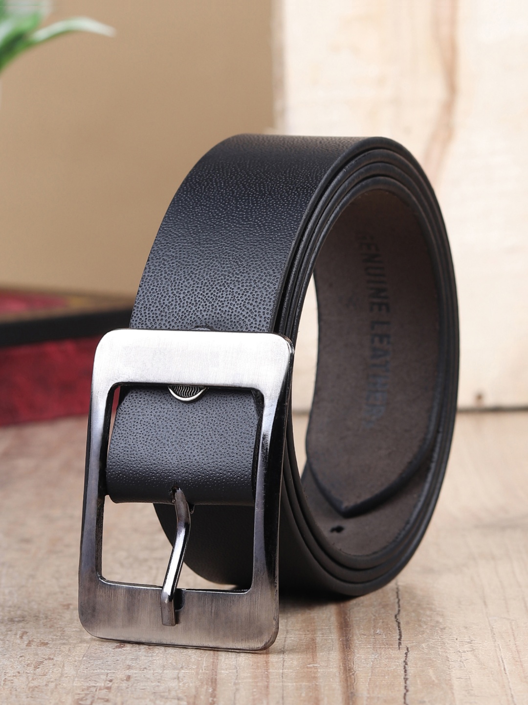 

Provogue Men Textured Leather Formal Belt, Black