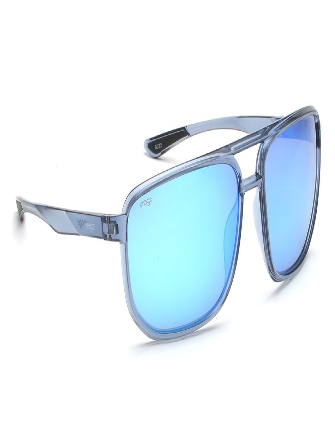 

Image Men Square Sunglasses With UV Protected Lens IMS775C3SG, Blue