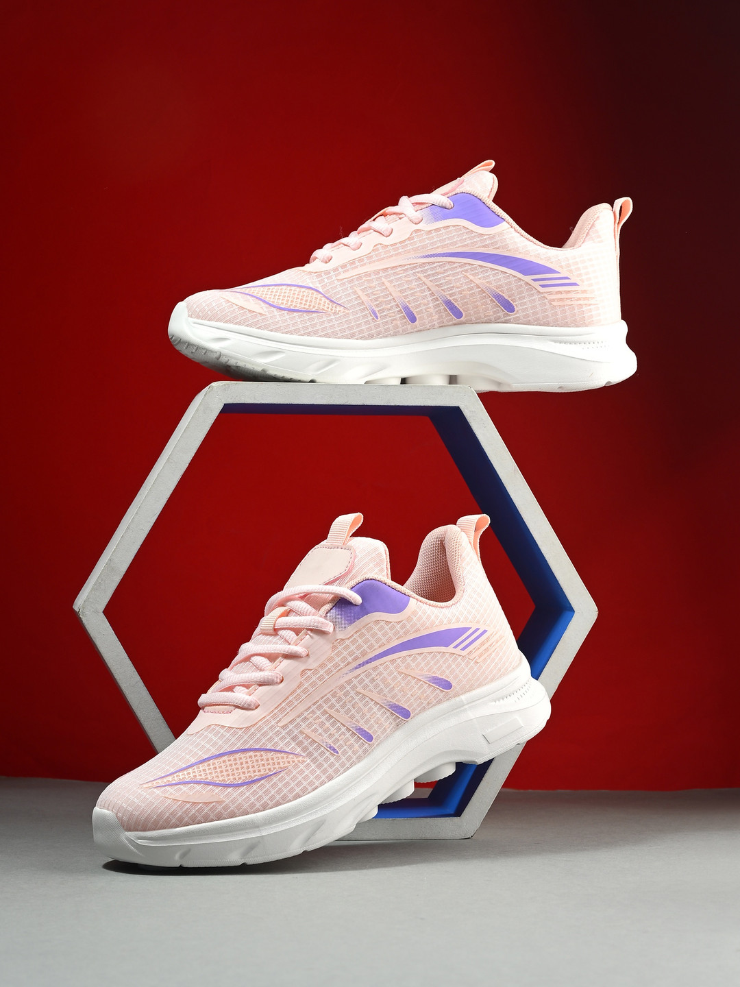 

HRX by Hrithik Roshan Women Mesh Running Shoes, Pink