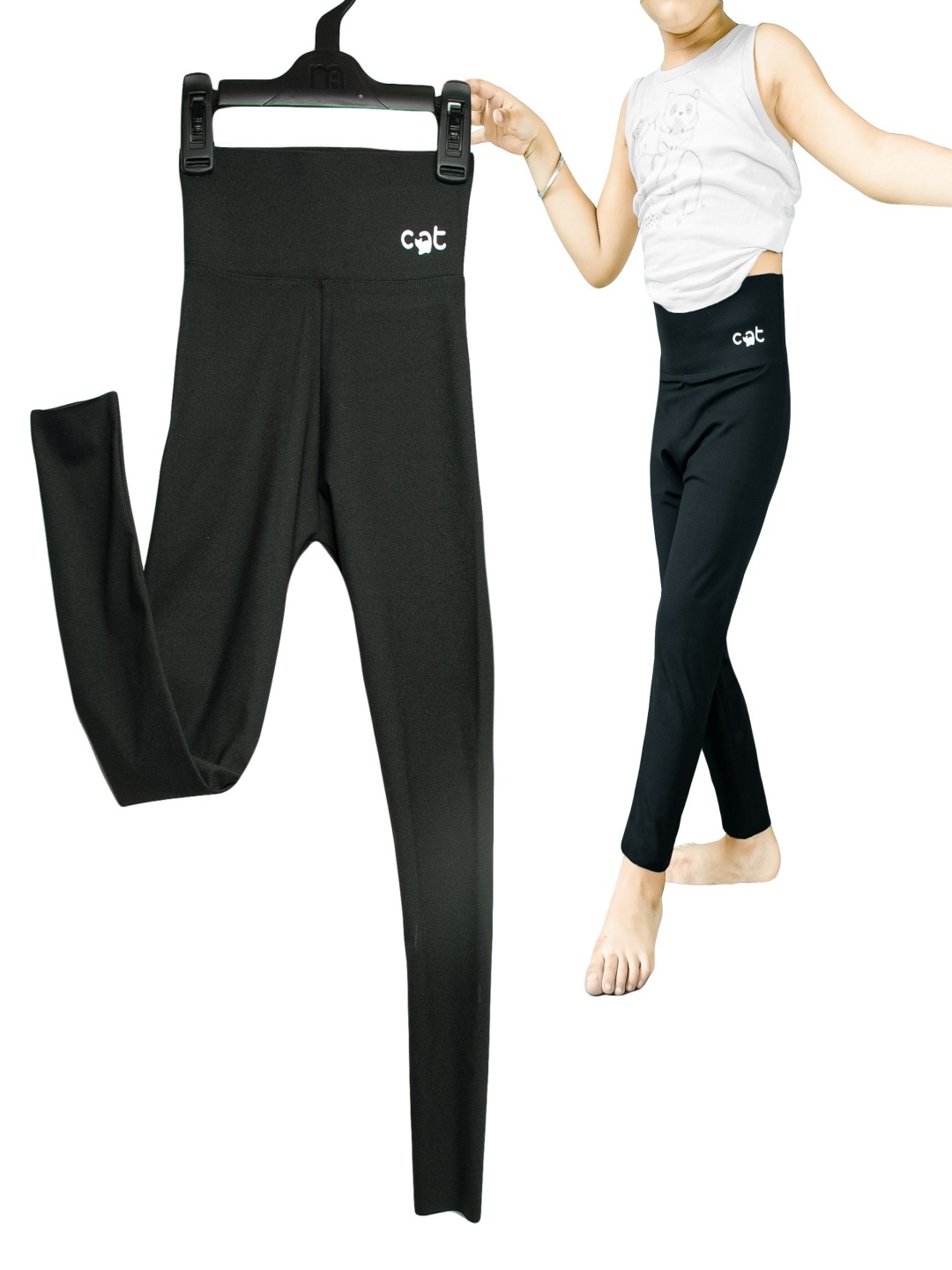 

The Little Lookers Kids Ankle Length Stretchable Tights, Black