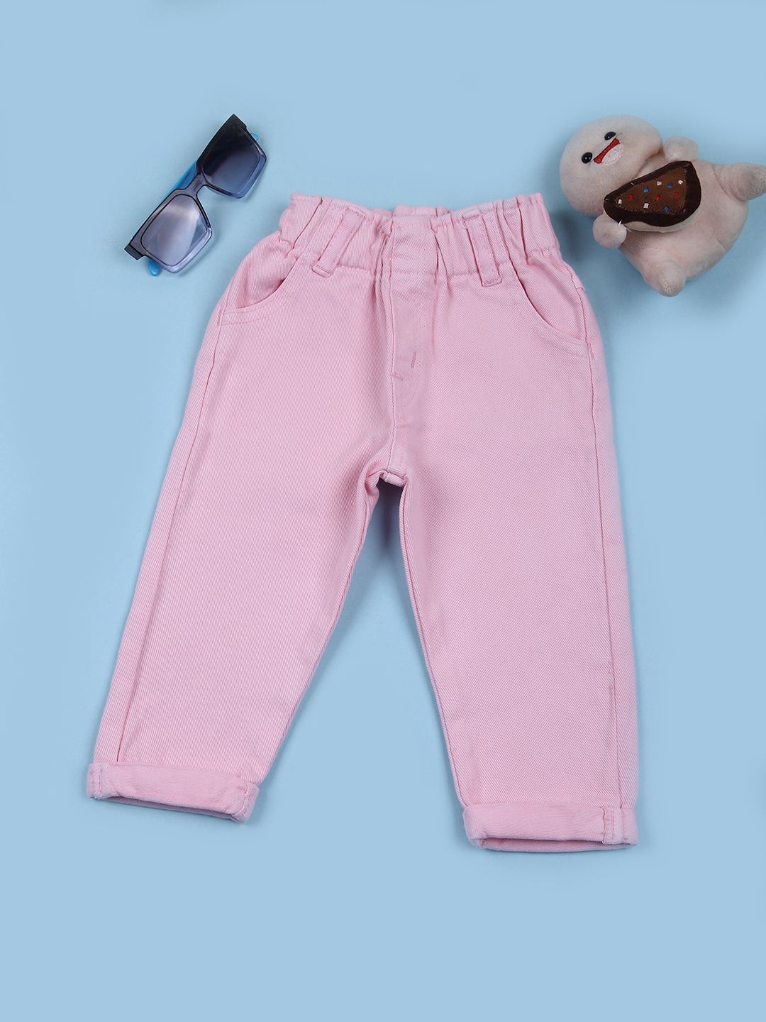 

V-Mart Boys Light Fade Stretchable Mid-Rise Jeans, Pink