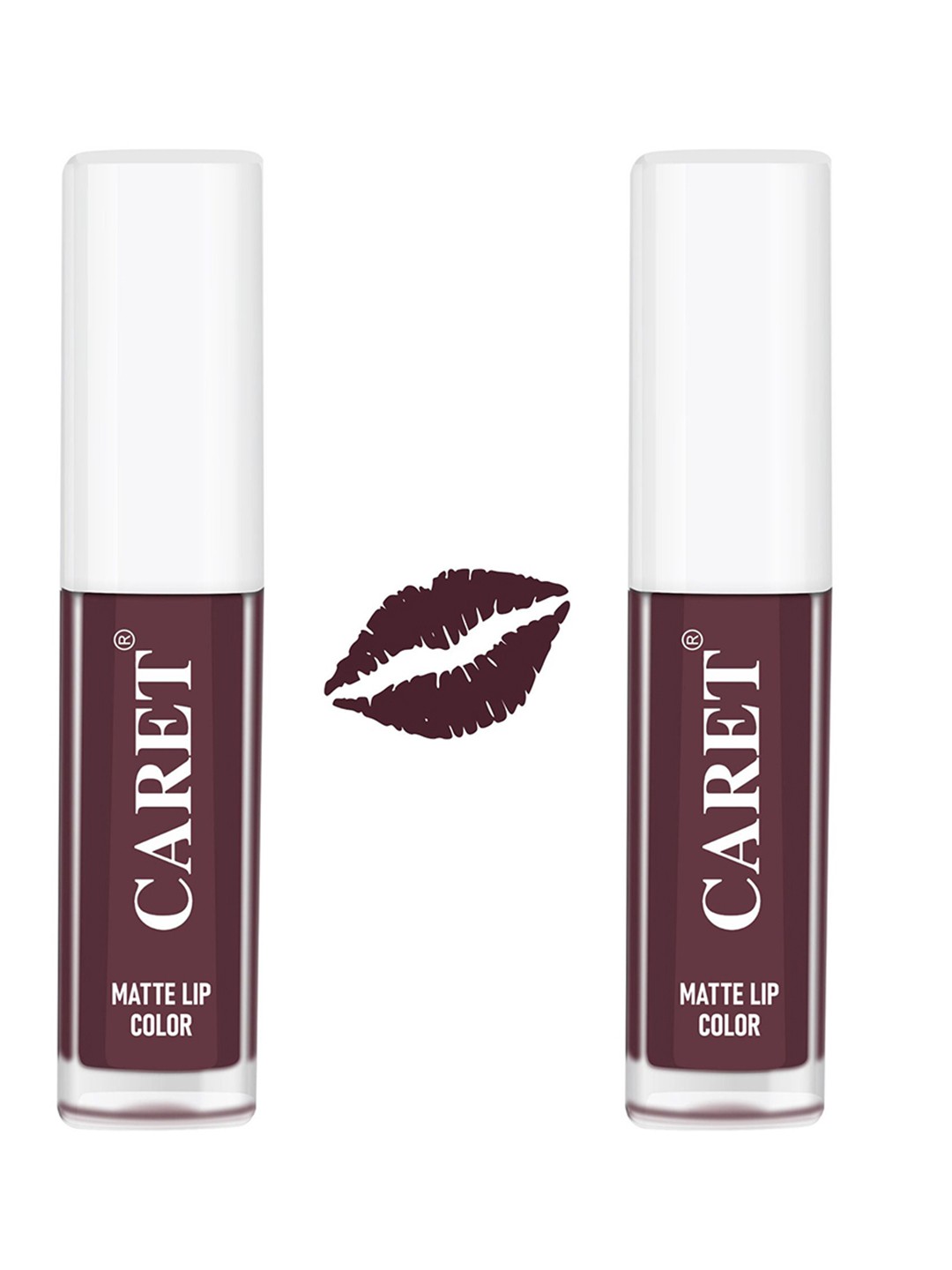 

CARET ORGANIC Set Of 2 Super-Pigmented Quick Dry Liquid Matte Lipsticks - 4 ml - Maroon 7