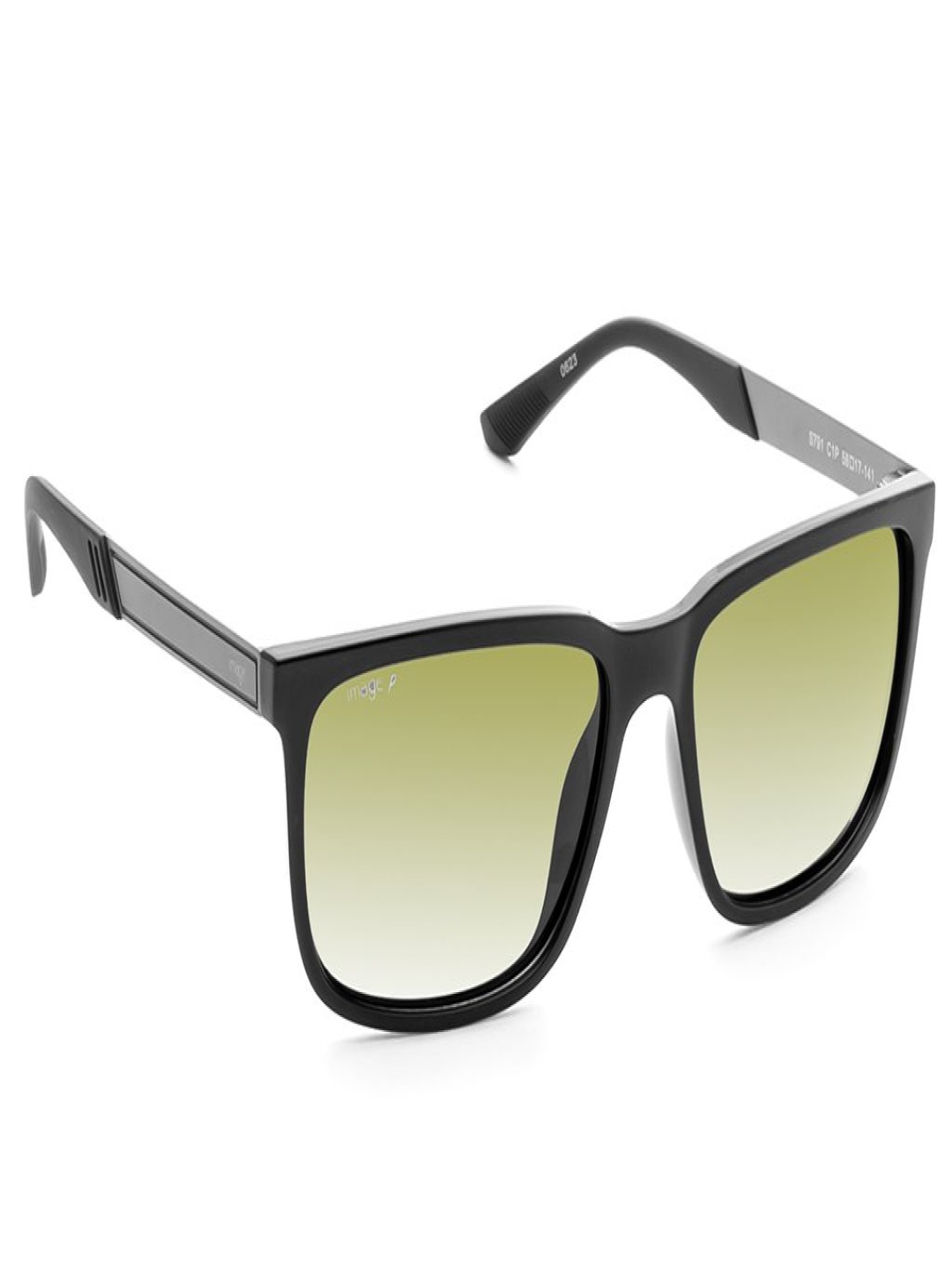 

Image Men Rectangle Sunglasses with Polarised and UV Protected Lens, Green