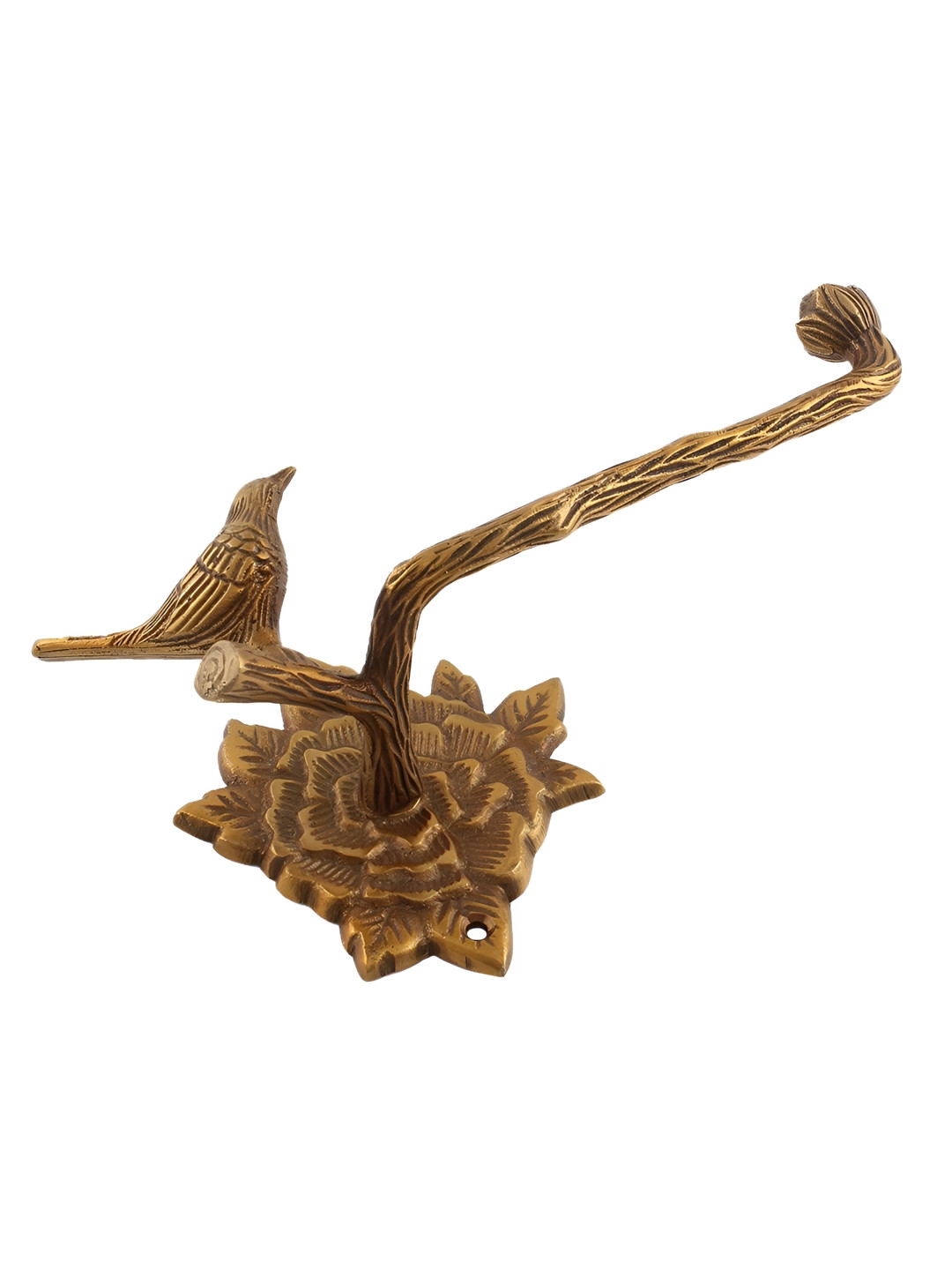

Indianshelf Gold-Toned Bird Textured Brass Tissue Holder