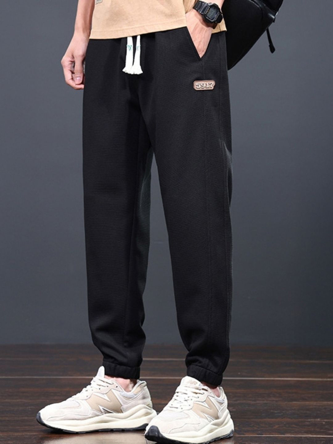 

StyleCast Men Original Regular Fit Solid Joggers, Black