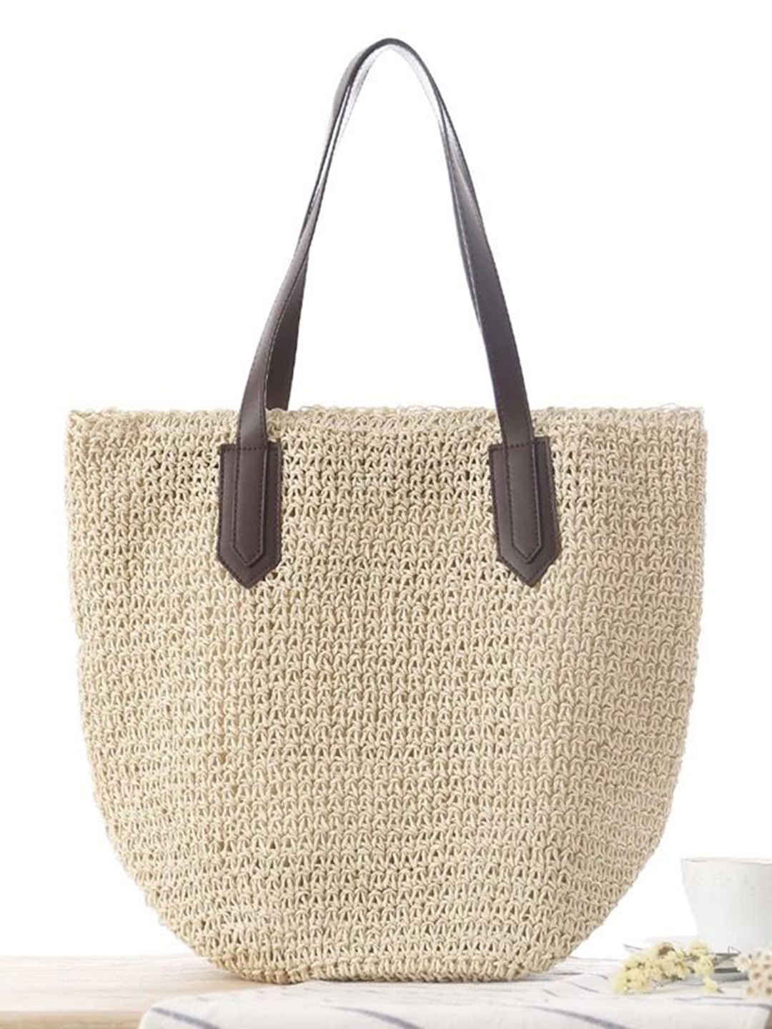 

StyleCast Women Textured Shopper Tote Bag, Cream