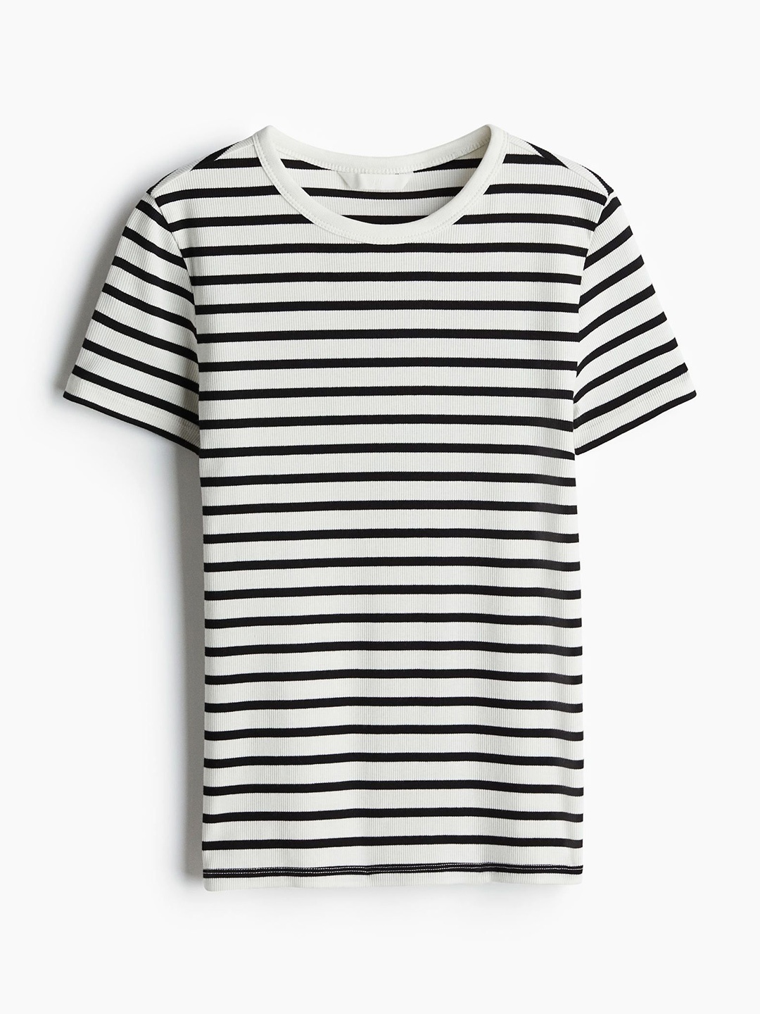 

H&M Ribbed T-shirt, White