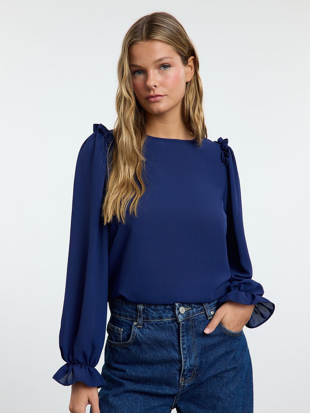

Trendyol Puff Sleeve Top, Na