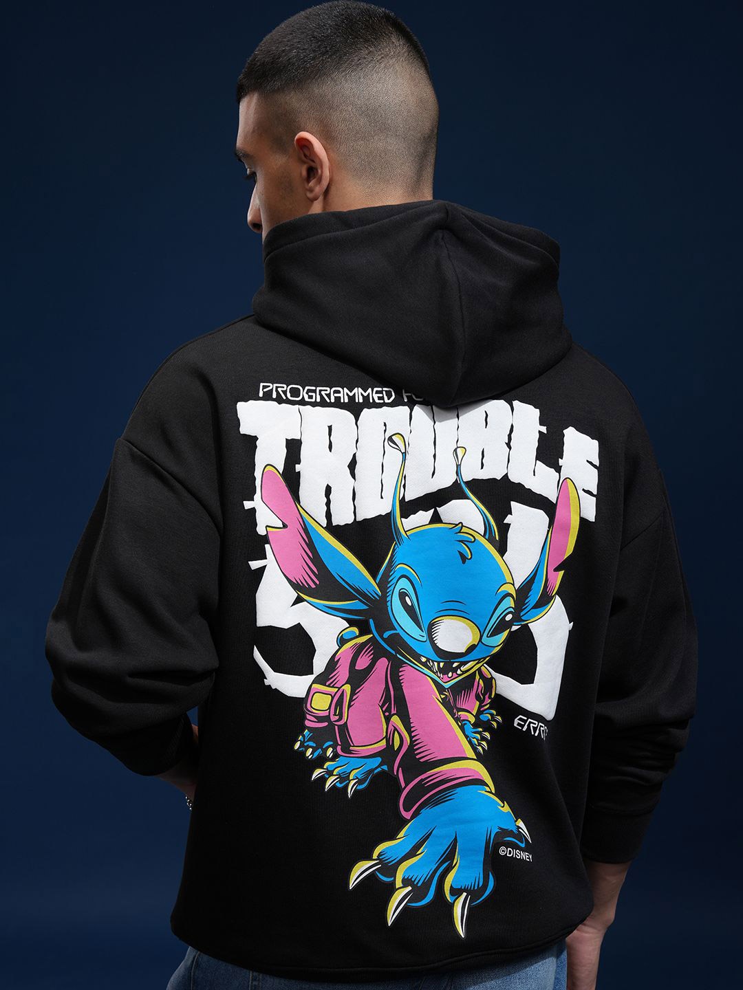 

HIGHLANDER Pixar Men Oversized Drop Shoulder Hoodie Sweatshirt, Black