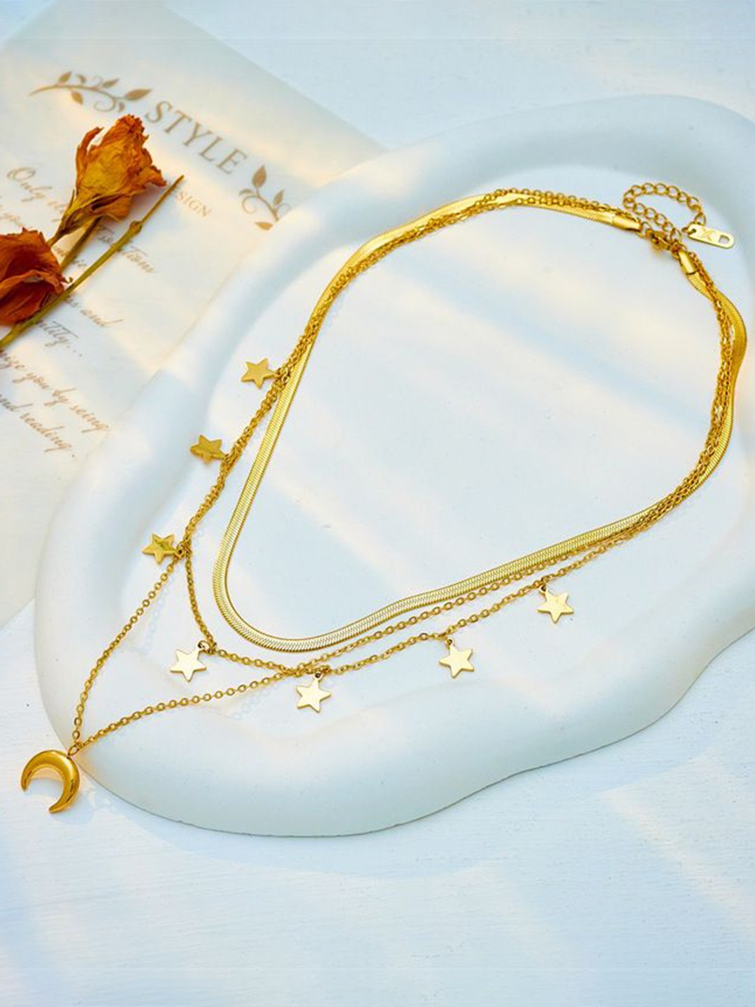 

KAORI BY SHREYA AGARWAL Stainless Steel Gold-Plated Layered Necklace