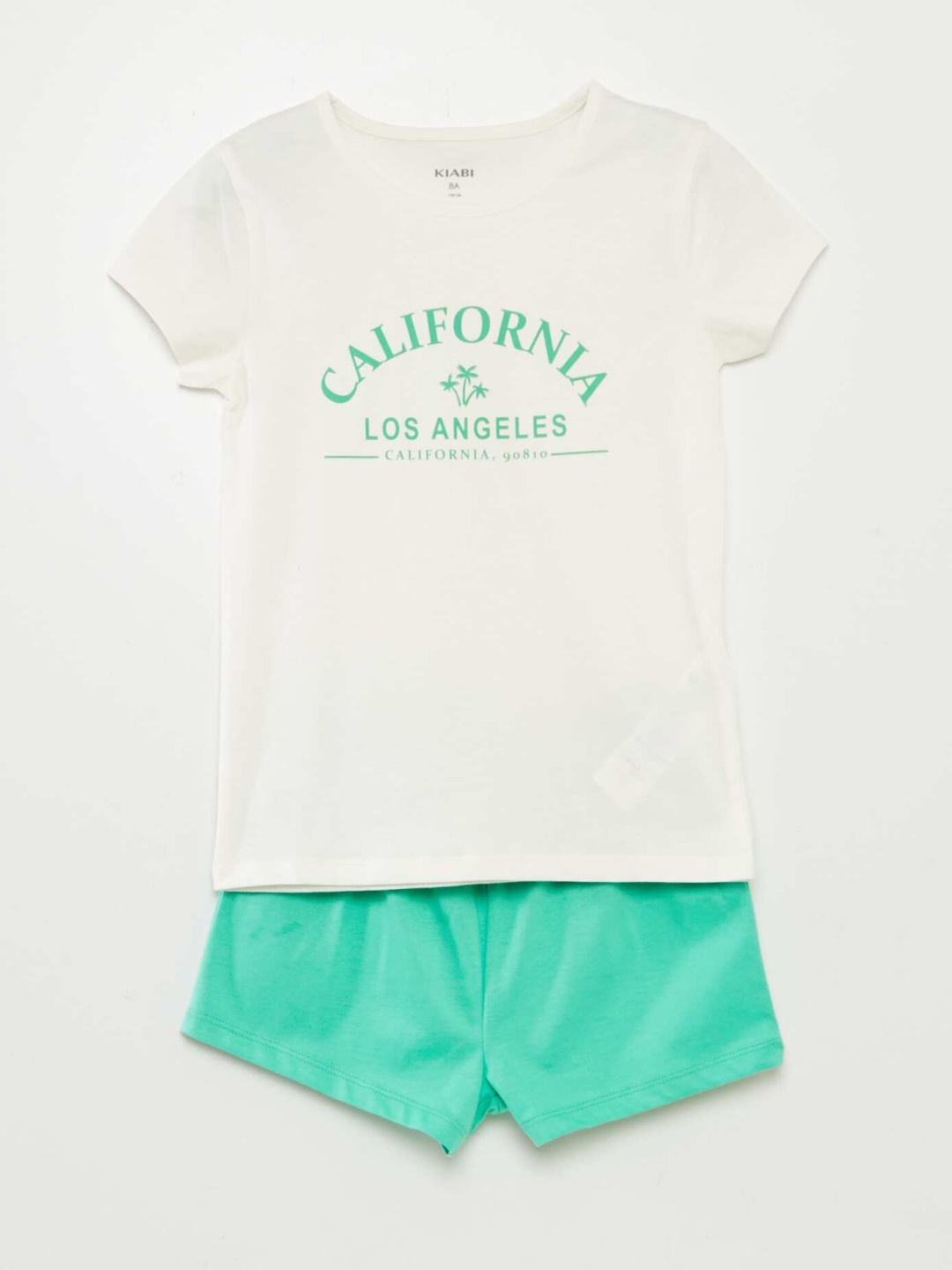 

KIABI Girls Printed T-shirt with Shorts, White