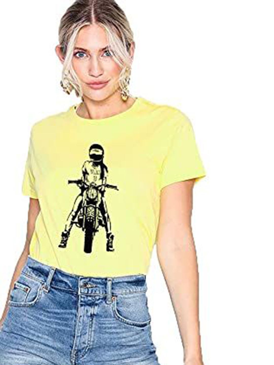 

VLAM Women Printed T-shirt, Yellow